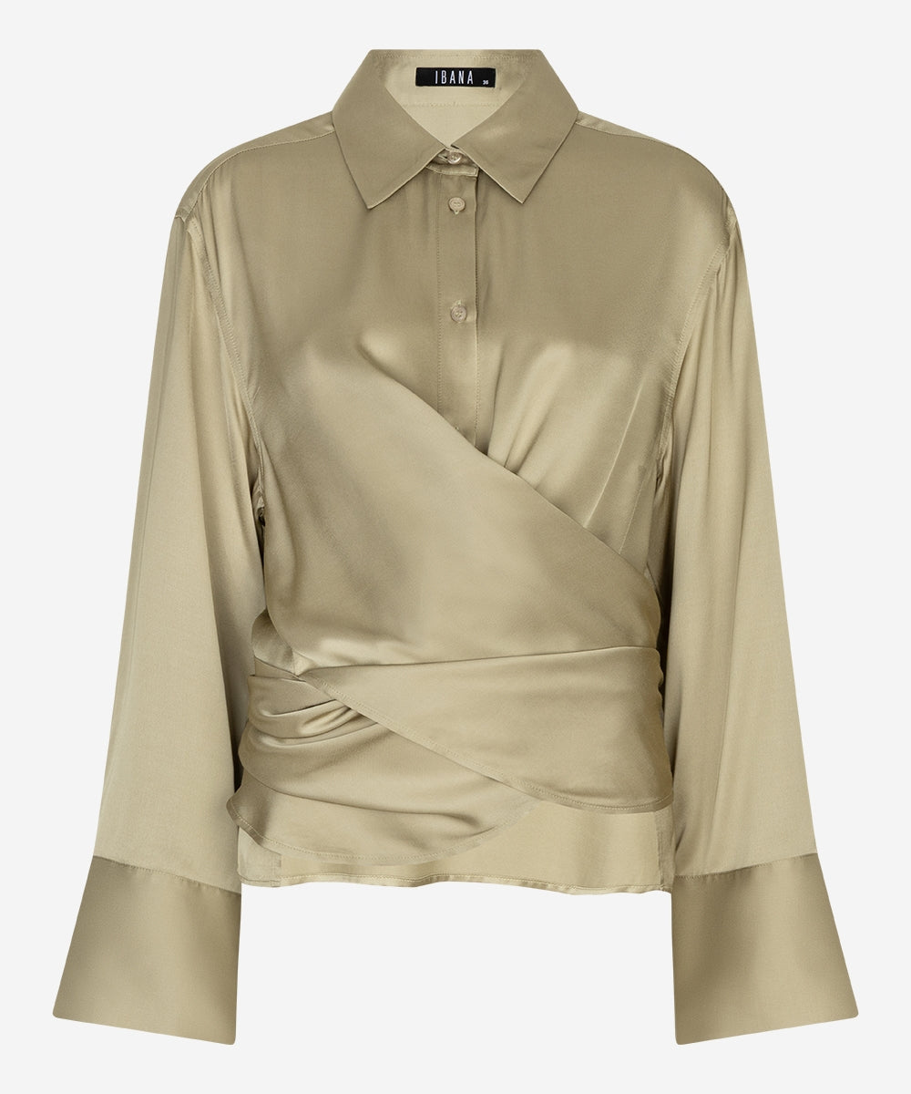 Tatum Satin - Elm Green