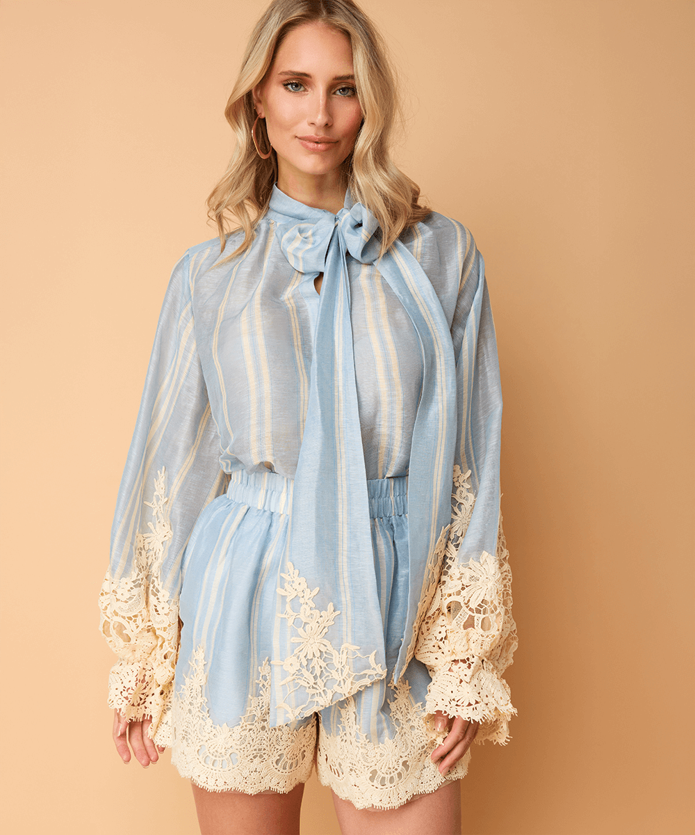 Tivina Blouse - Blu Lato
