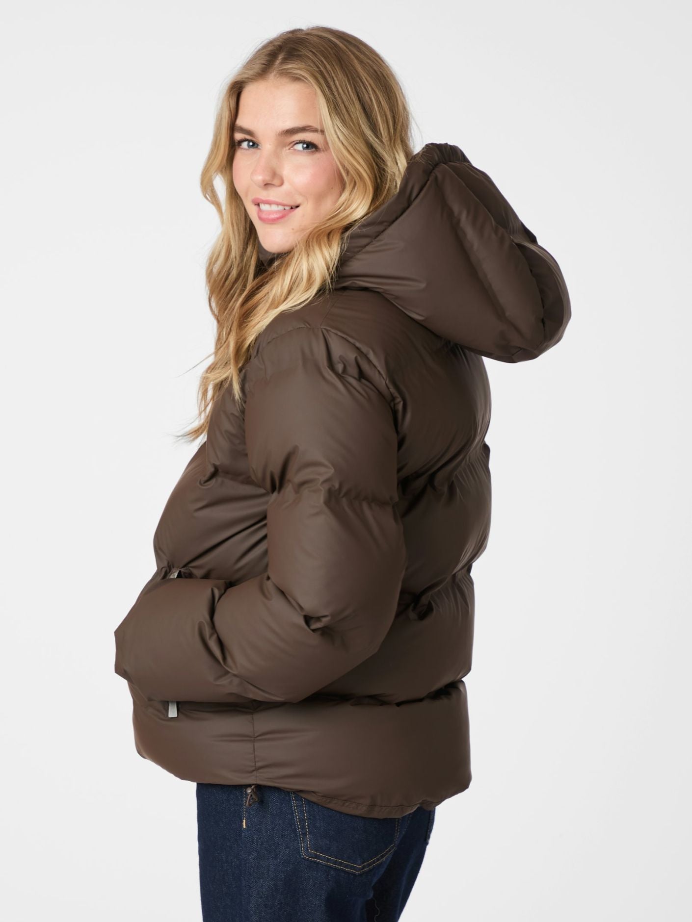 Fox C Puffer Jacket - Dark Brown