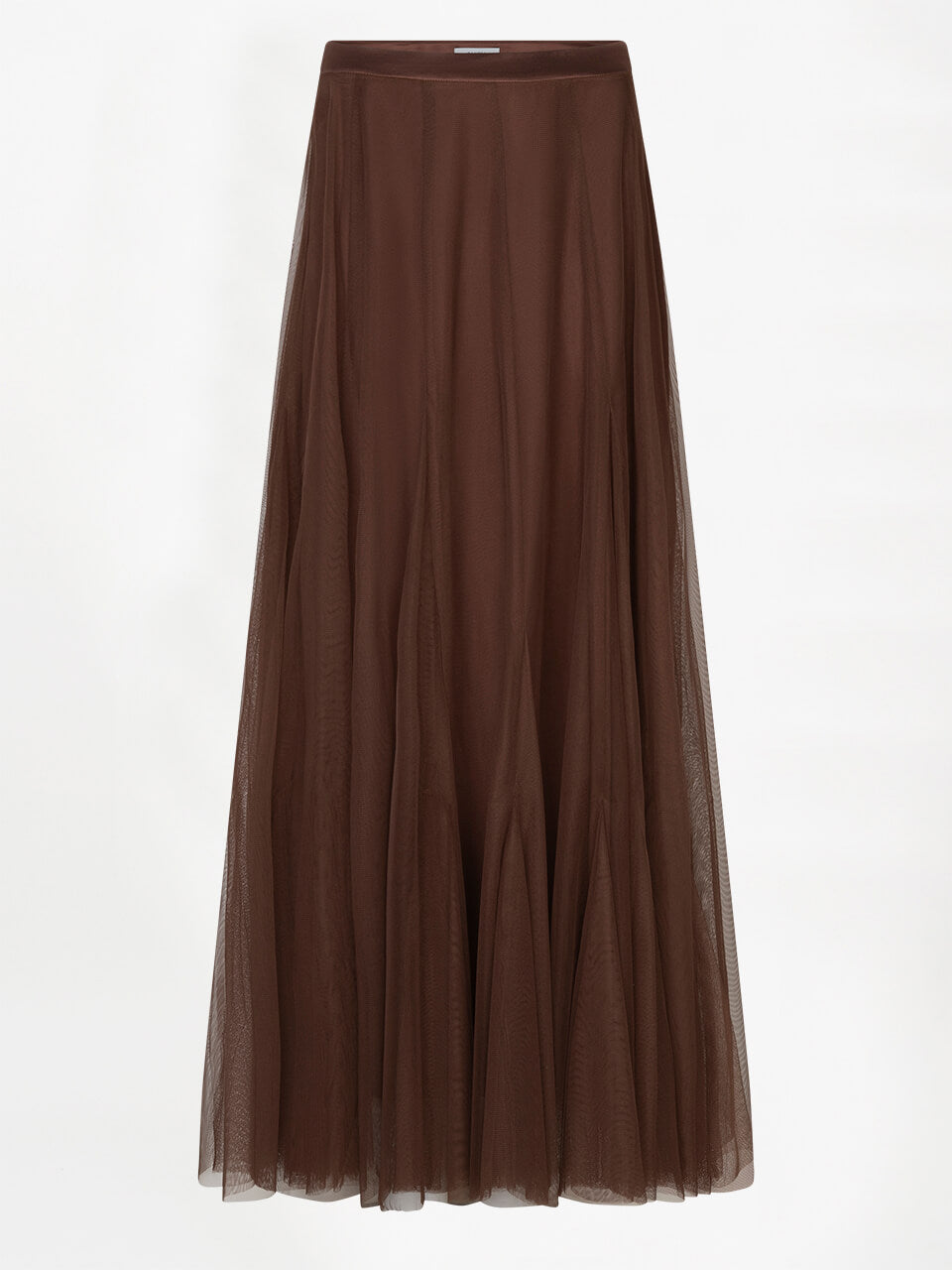 Taryn Tulle Maxi Skirt - Chocolate Brown