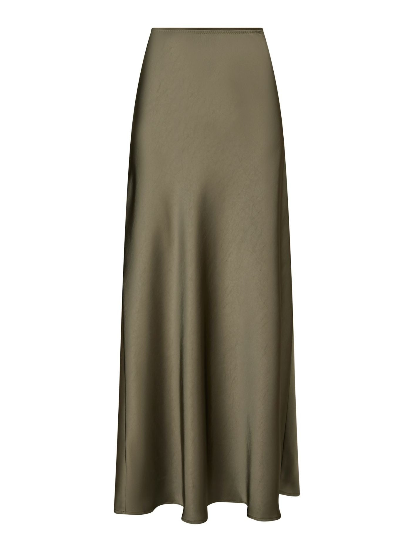 Vicky Heavy Sateen Skirt - Cold Army