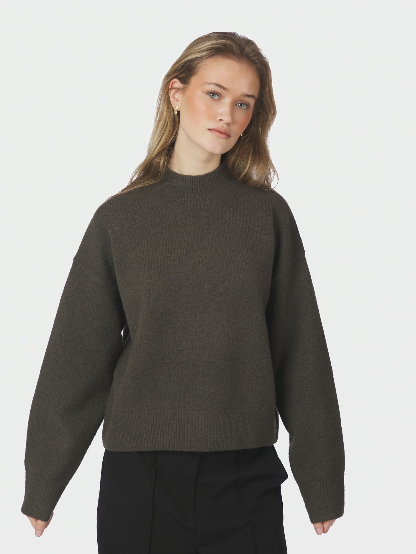 Paulina Knit Blouse - Moss Green