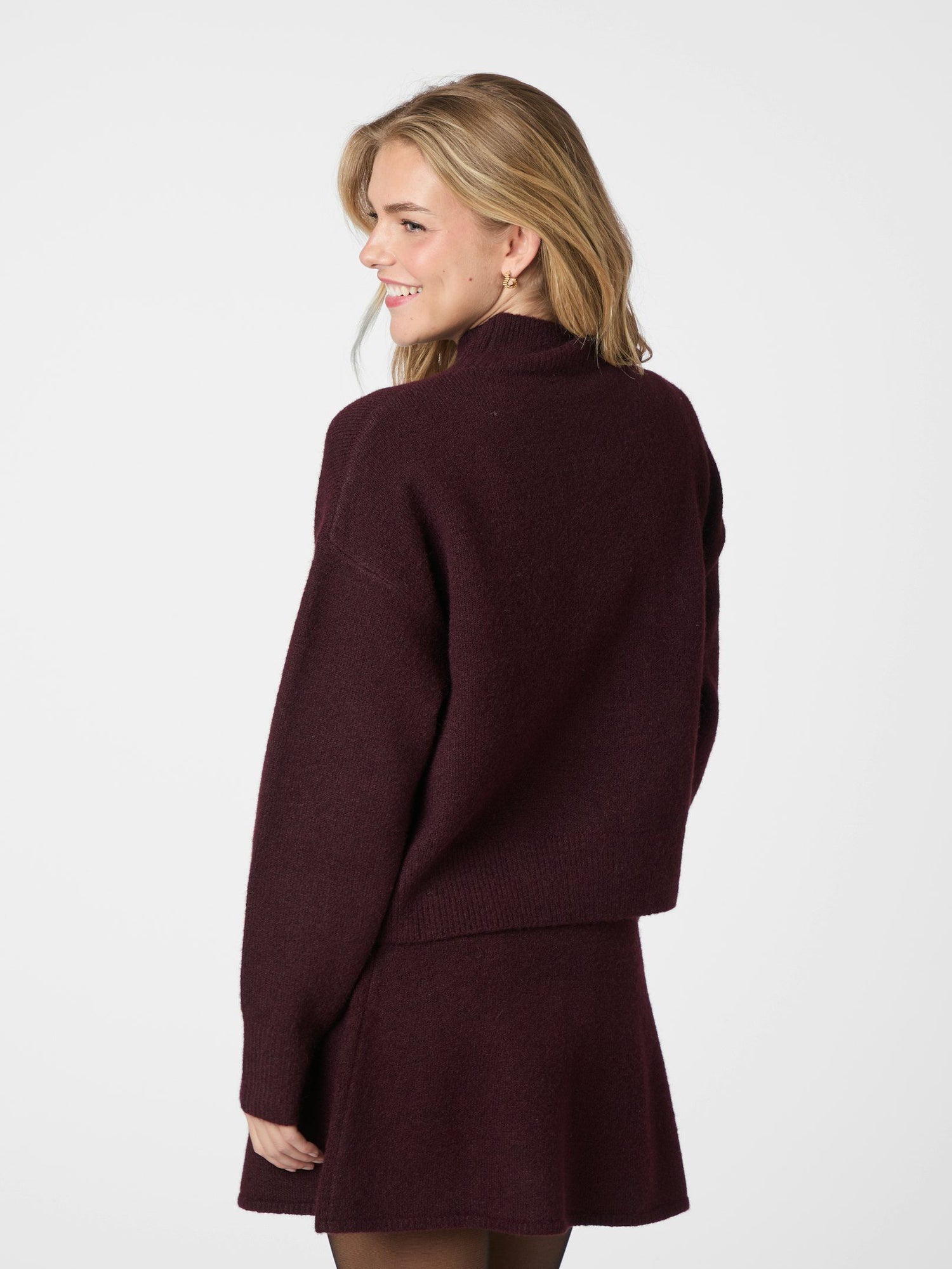 Paulina Knit Blouse - Wine