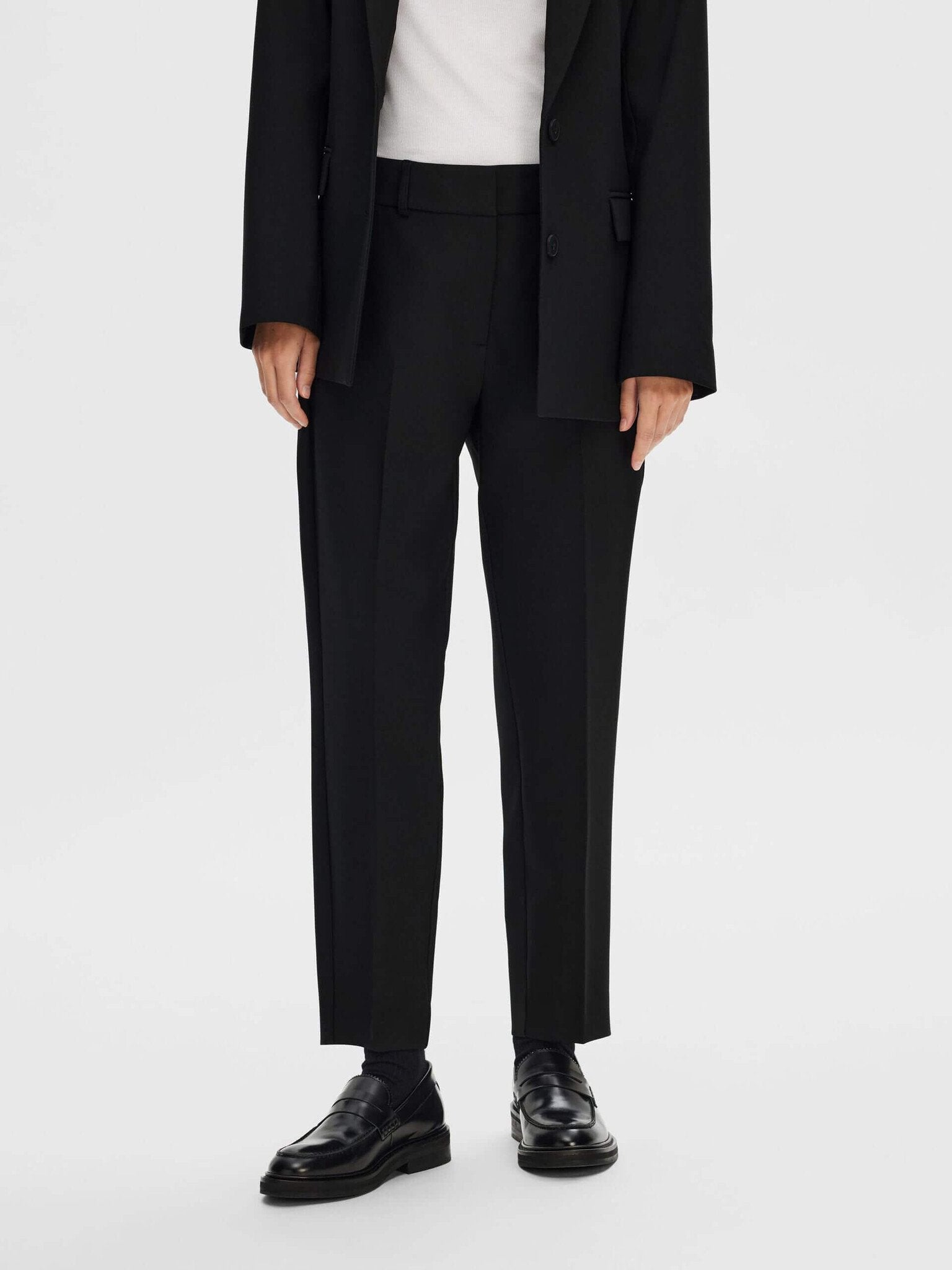 SLFRita-Ria MW Crop Pant Black Noos