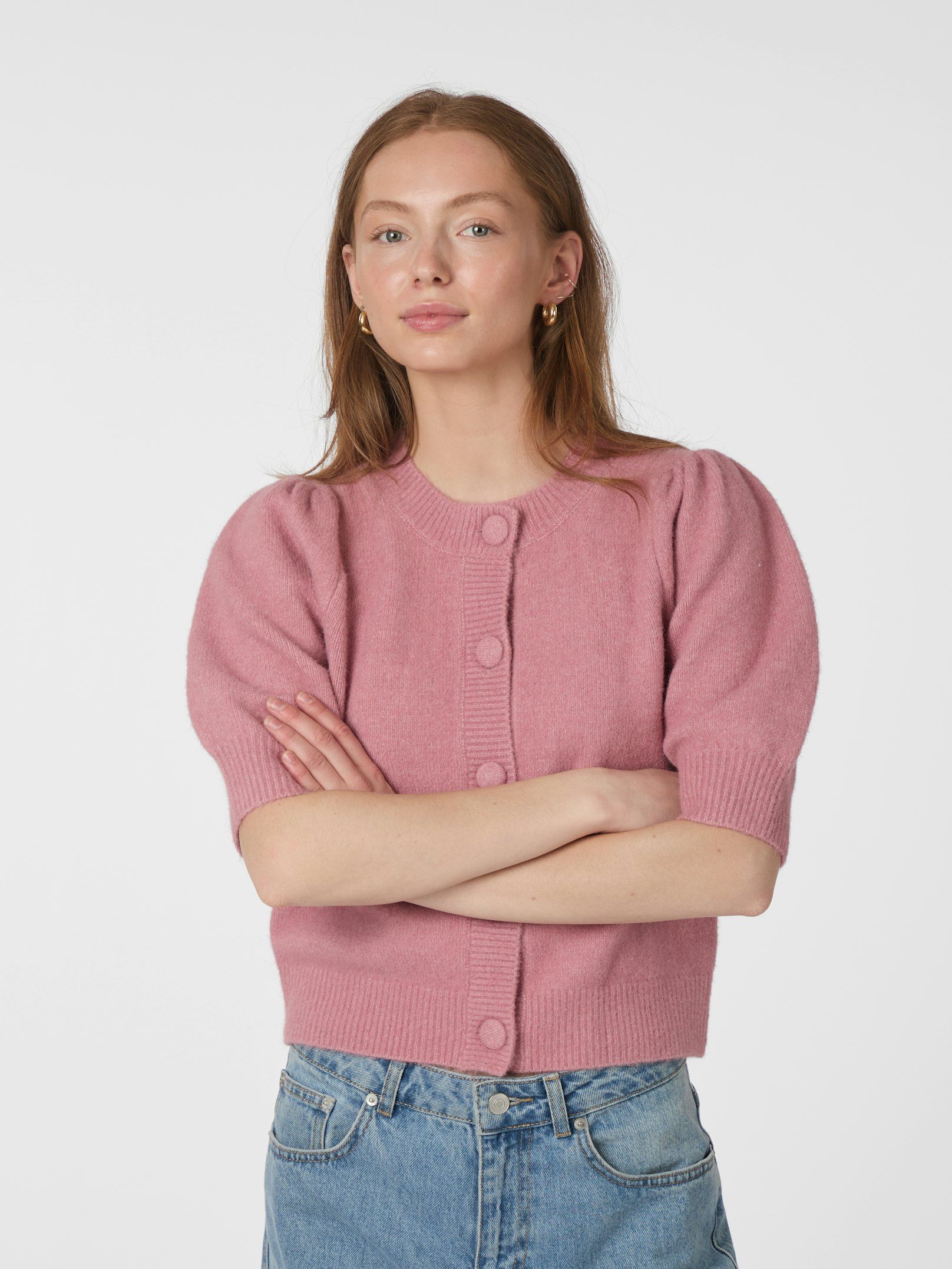 Trudy Knit Cardigan - Rose