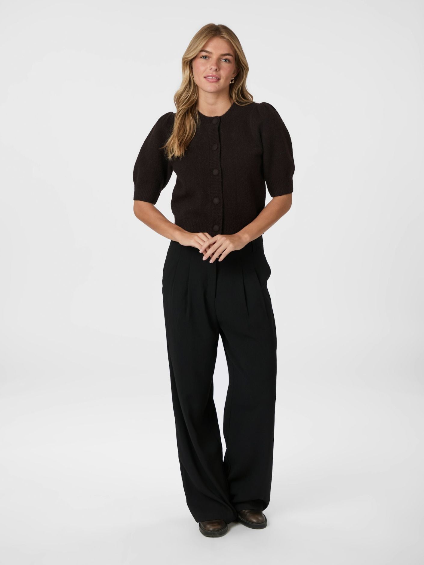 Trudy Knit Cardigan - Dark Brown
