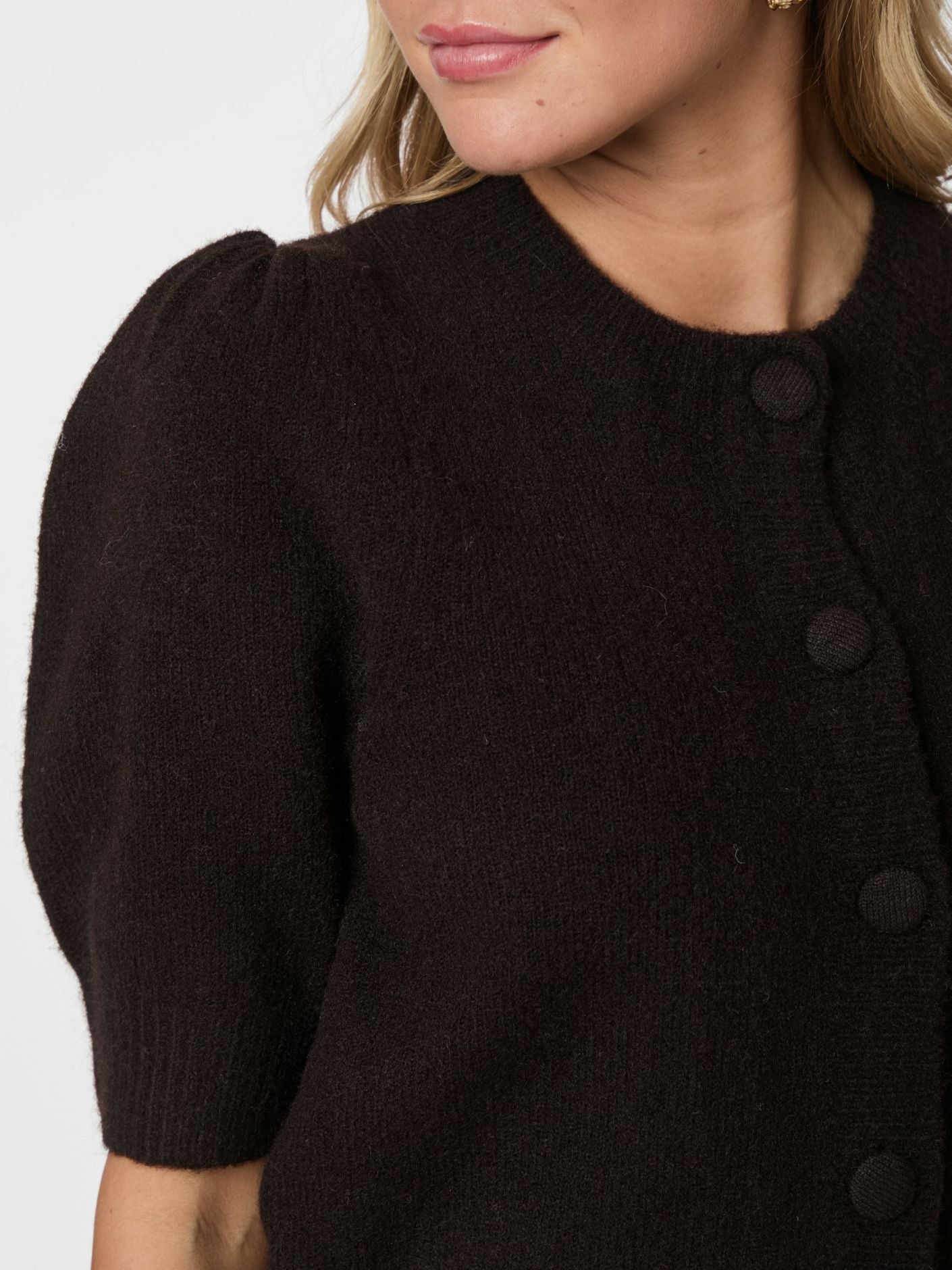 Trudy Knit Cardigan - Dark Brown
