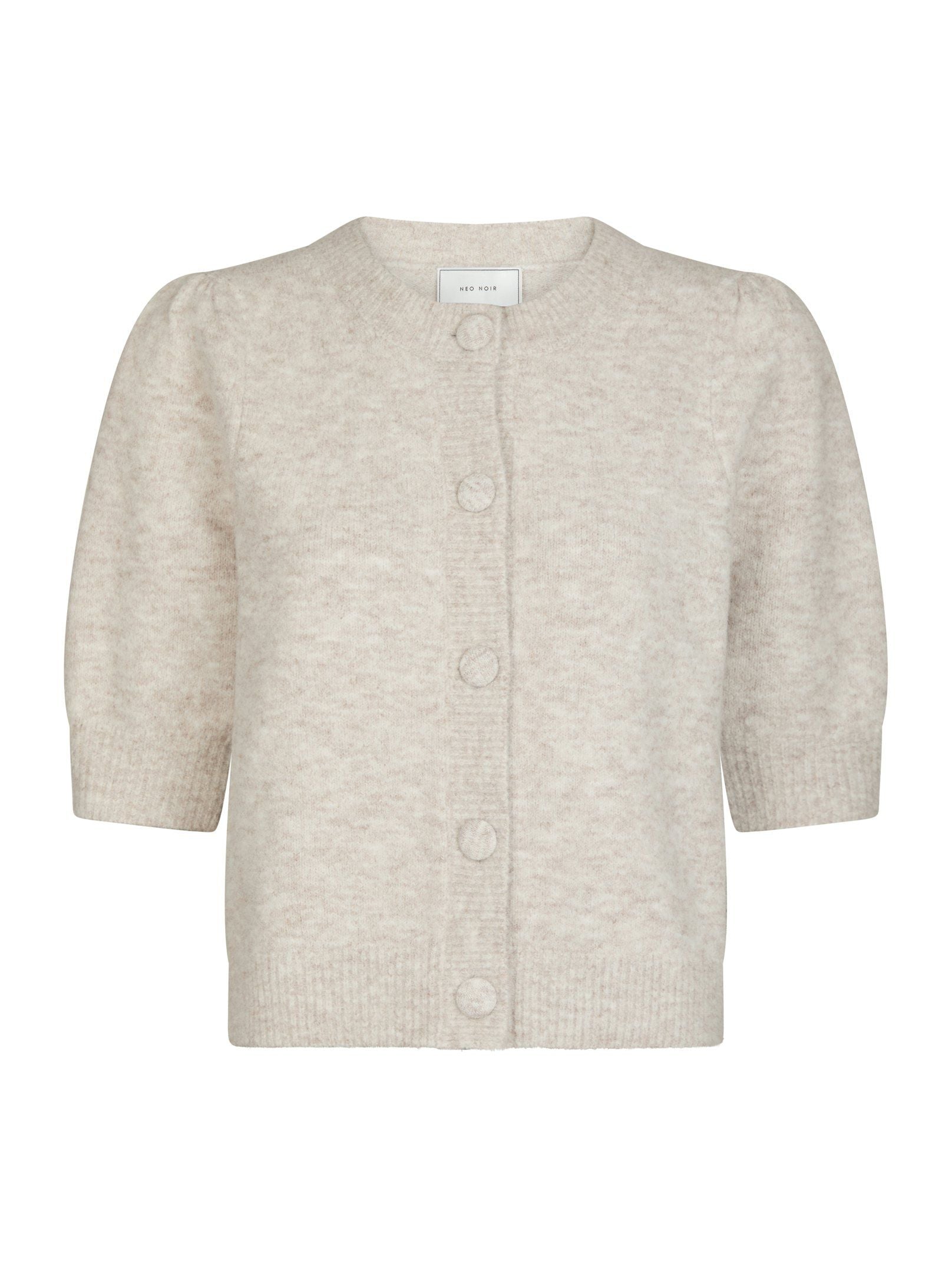 Trudy Knit Cardigan - Beige Melange