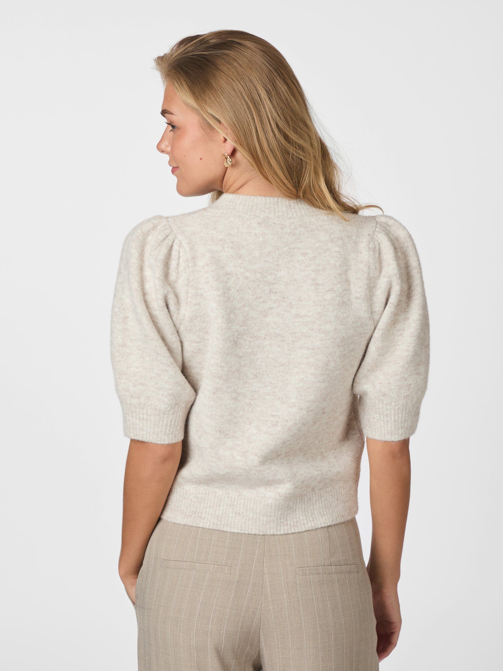 Trudy Knit Cardigan - Beige Melange