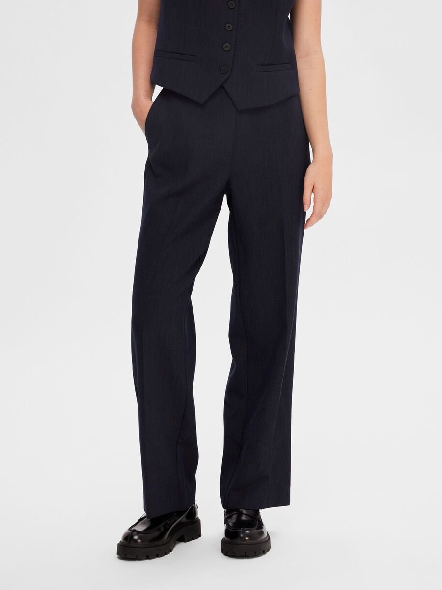 SLFRita-Reja MW wide pant dark sap