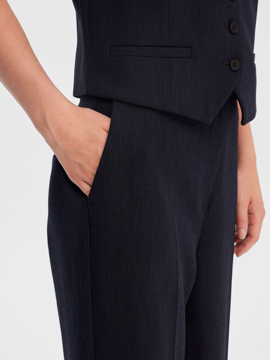 SLFRita-Reja MW wide pant dark sap
