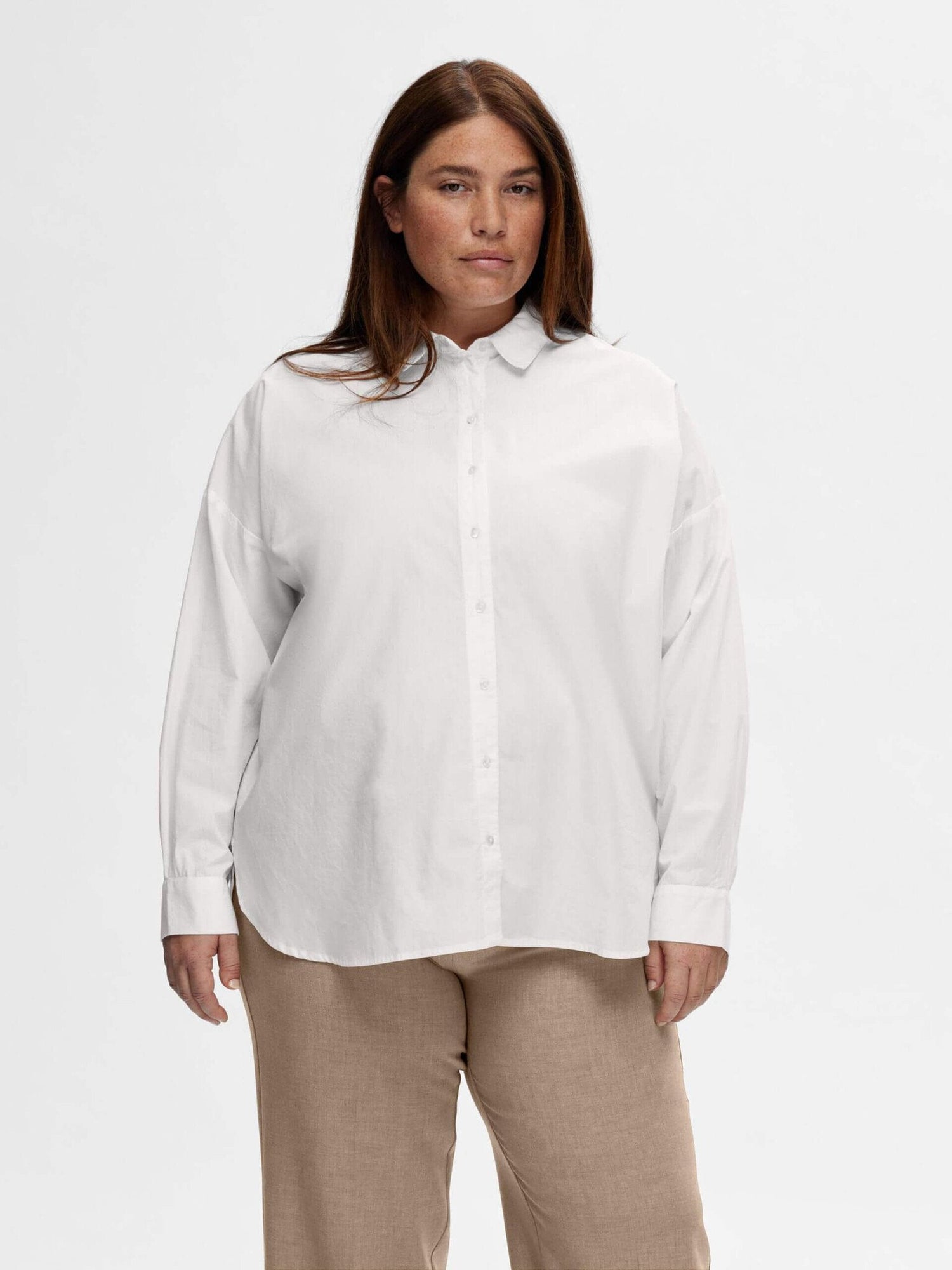 SLFDina-Sanni LS shirt - Bright White