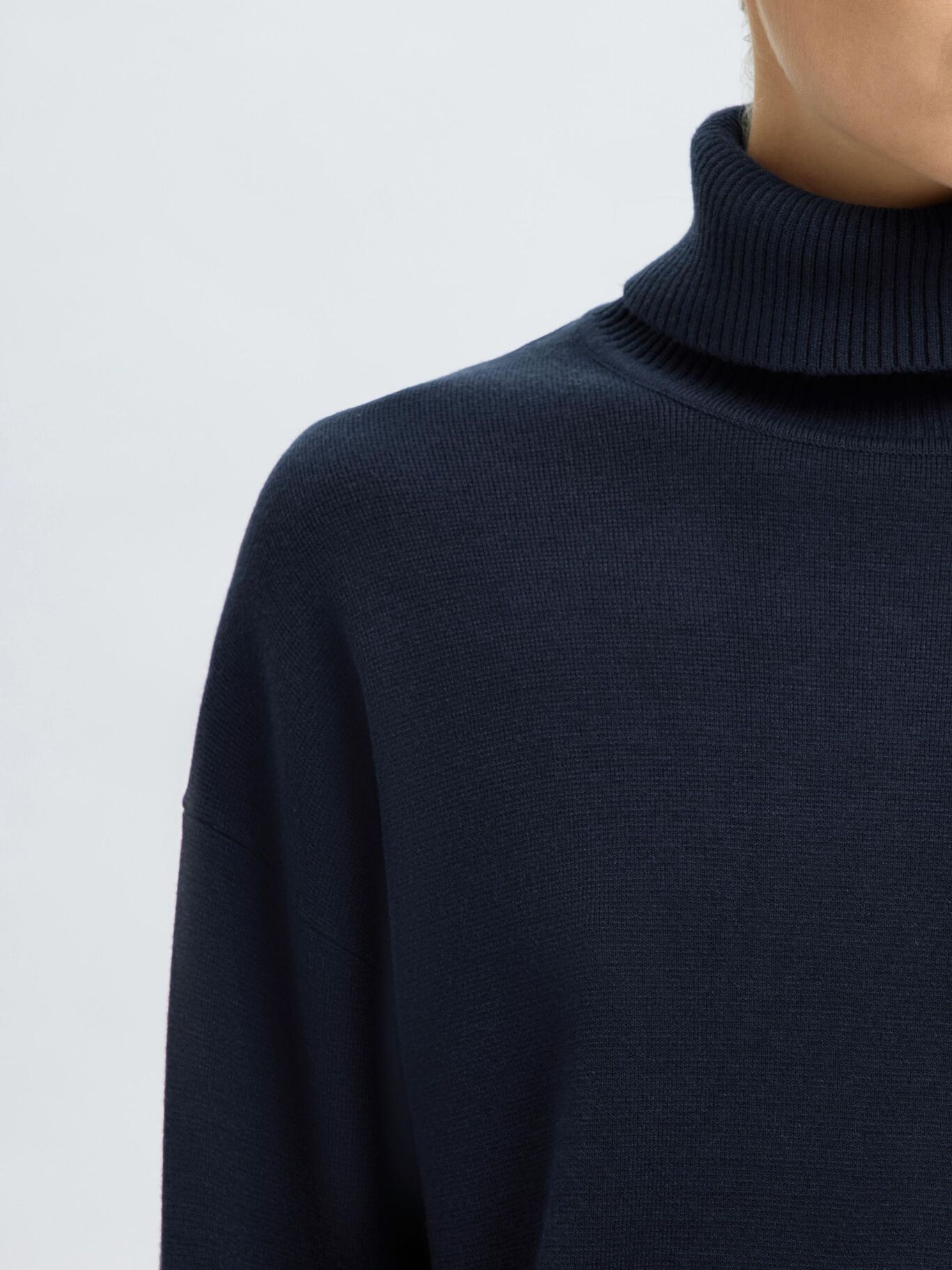 SLFKamma LS Knit Roll Neck - Dark Sapphire