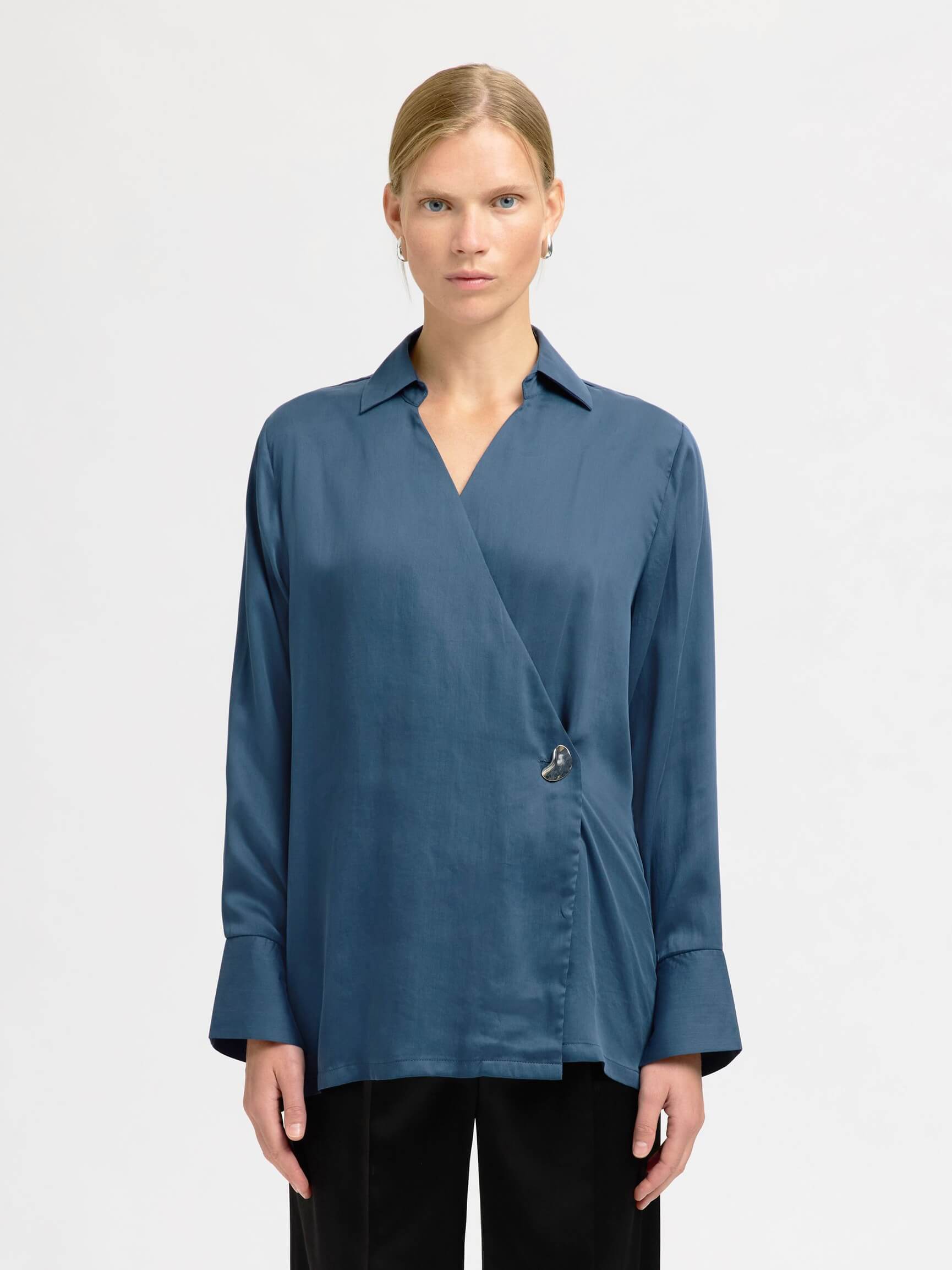 SLFjolly LS Wrap Top B - Key Largo