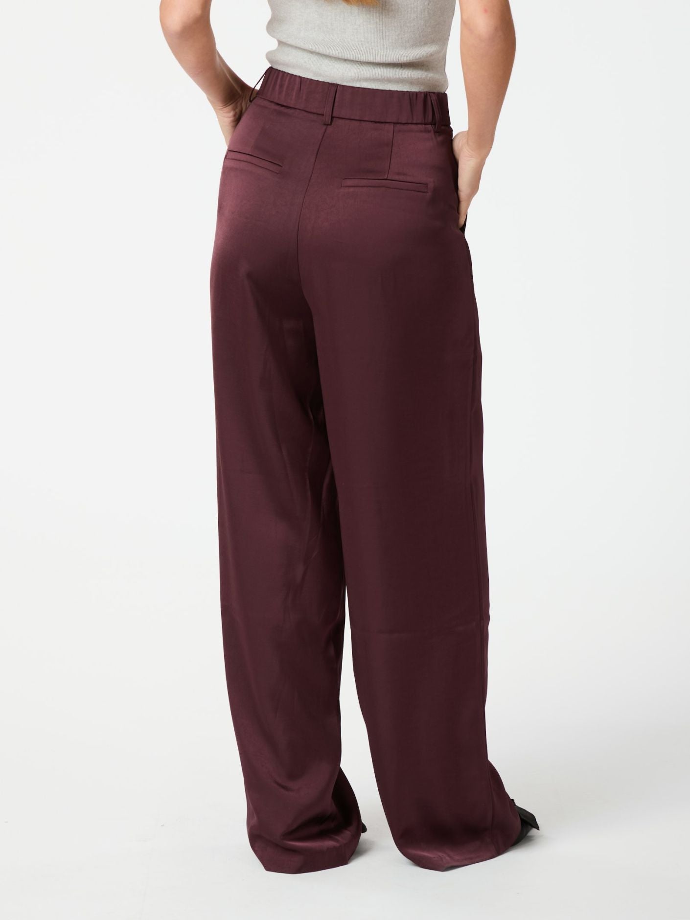 Emmet Heavy Sateen Pants - Burgundy
