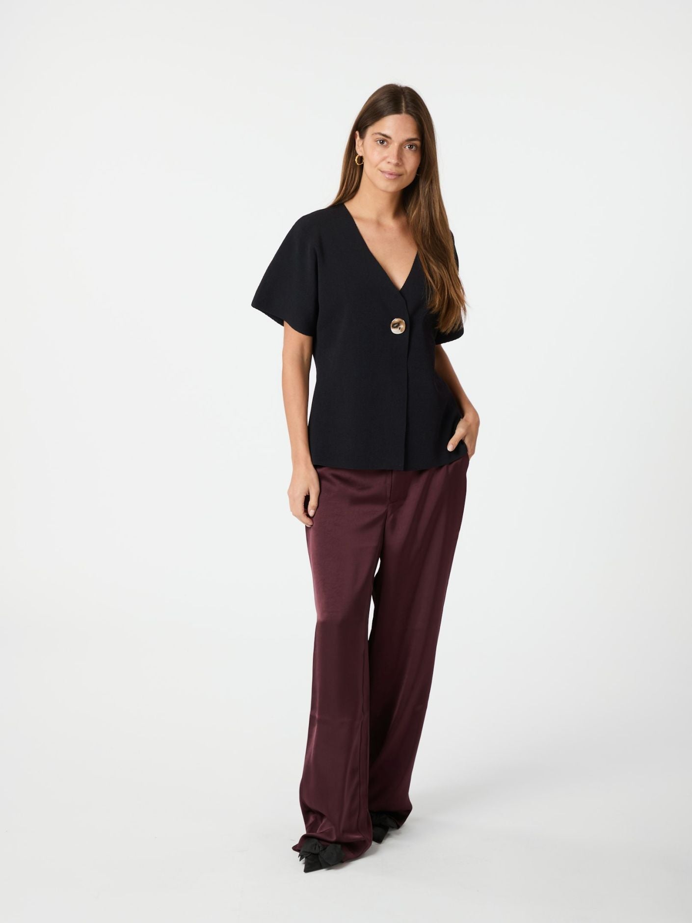 Emmet Heavy Sateen Pants - Burgundy