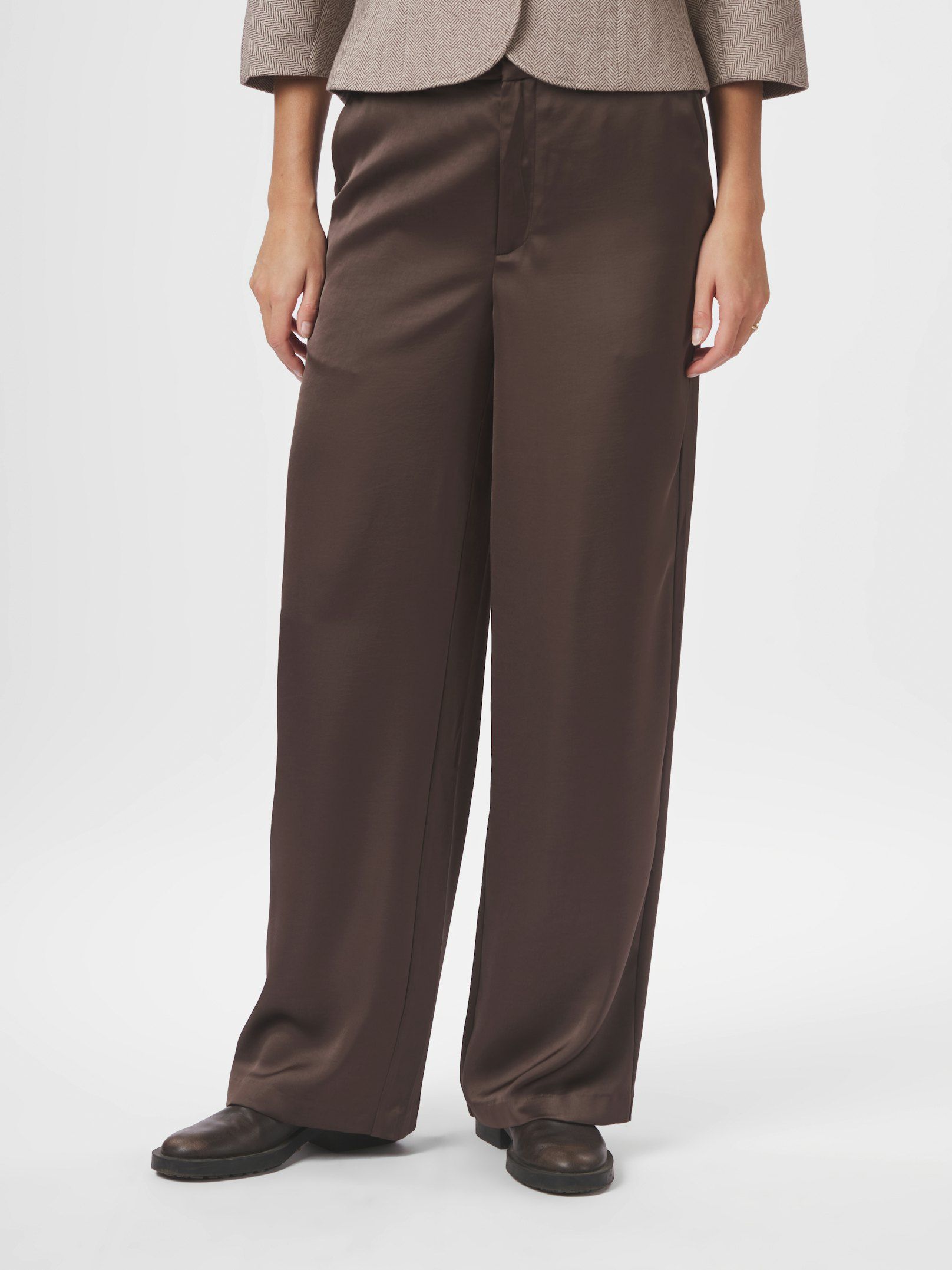 Emmet Heavy Sateen Pants - Dark Brown