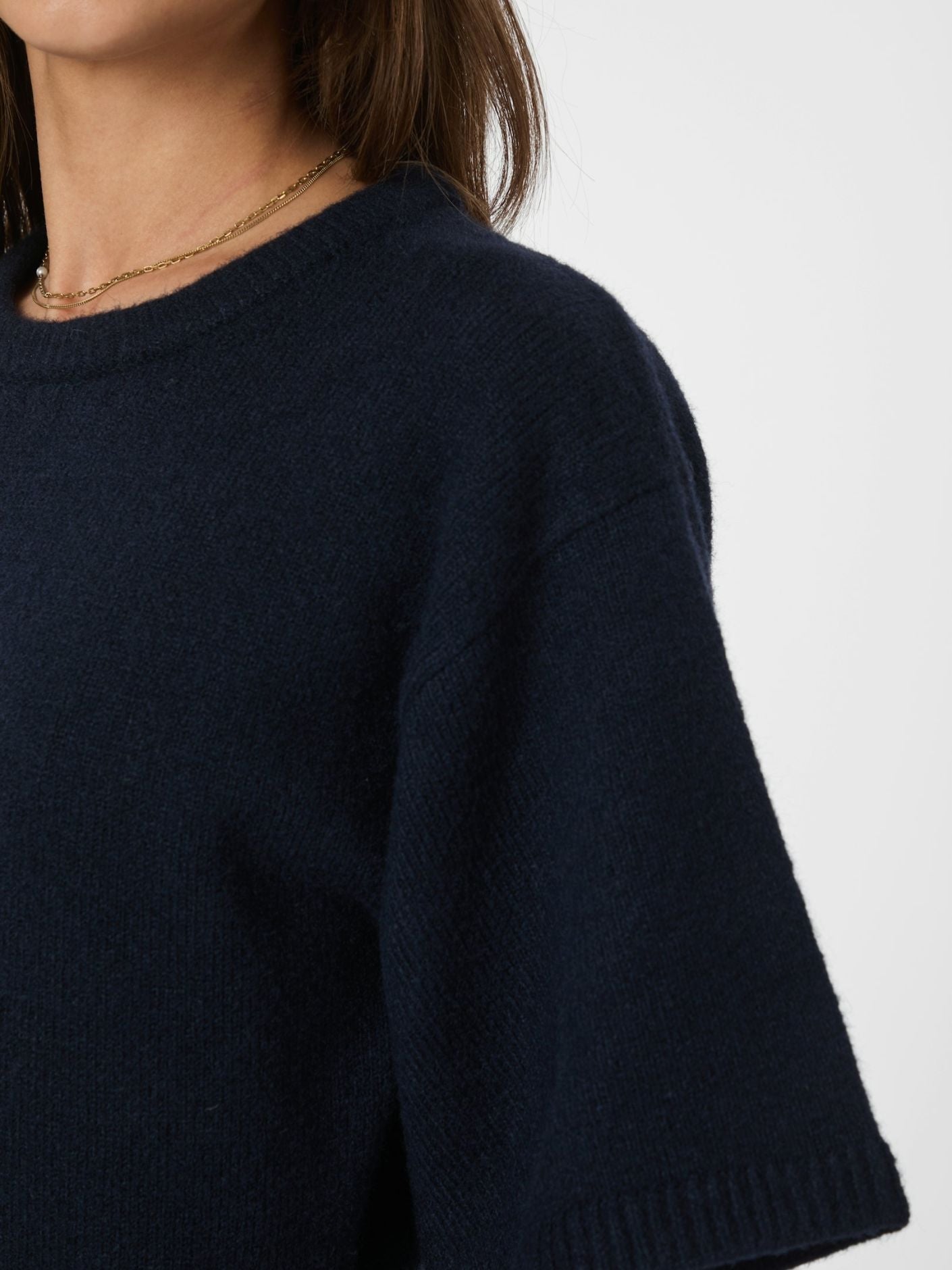 Asha Knit Tee - Navy