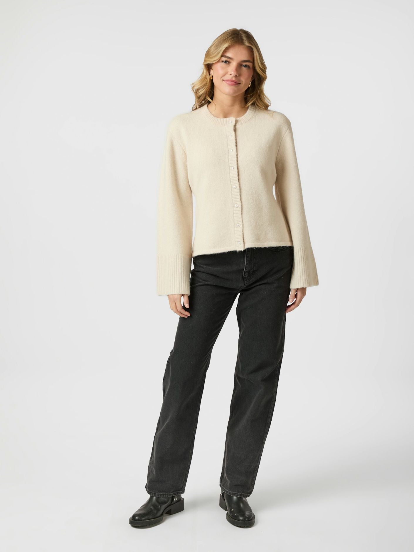 Mixie Knit Cardigan - Ivory