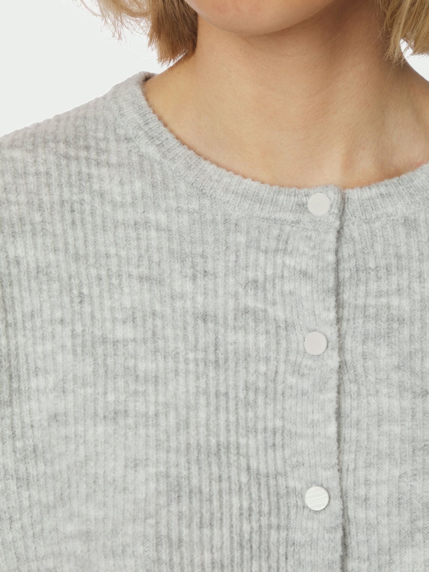 Everest Knit Vest - Light Grey Melange