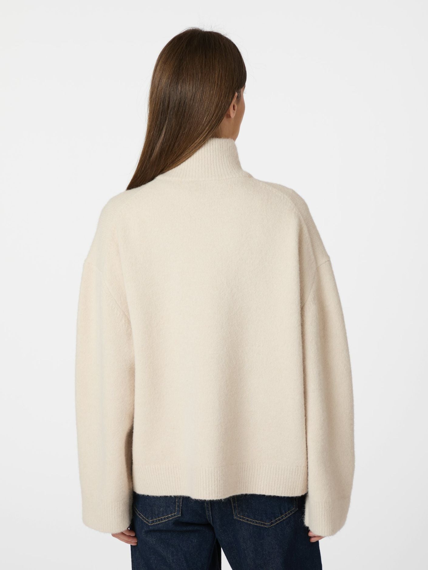 Asley Zip Knit Cardigan - Ivory