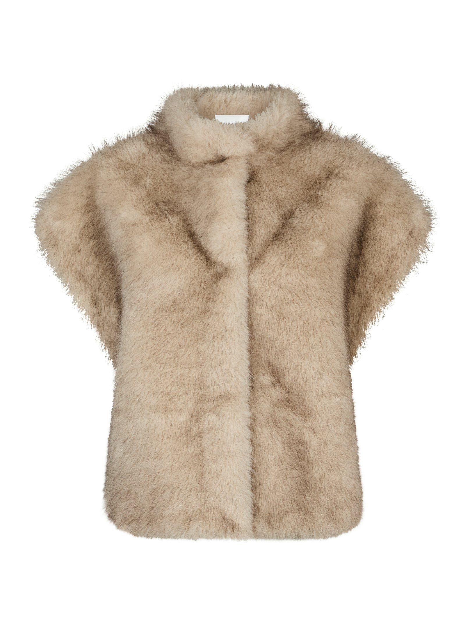 Kevini Faux Fur Vest - Beige