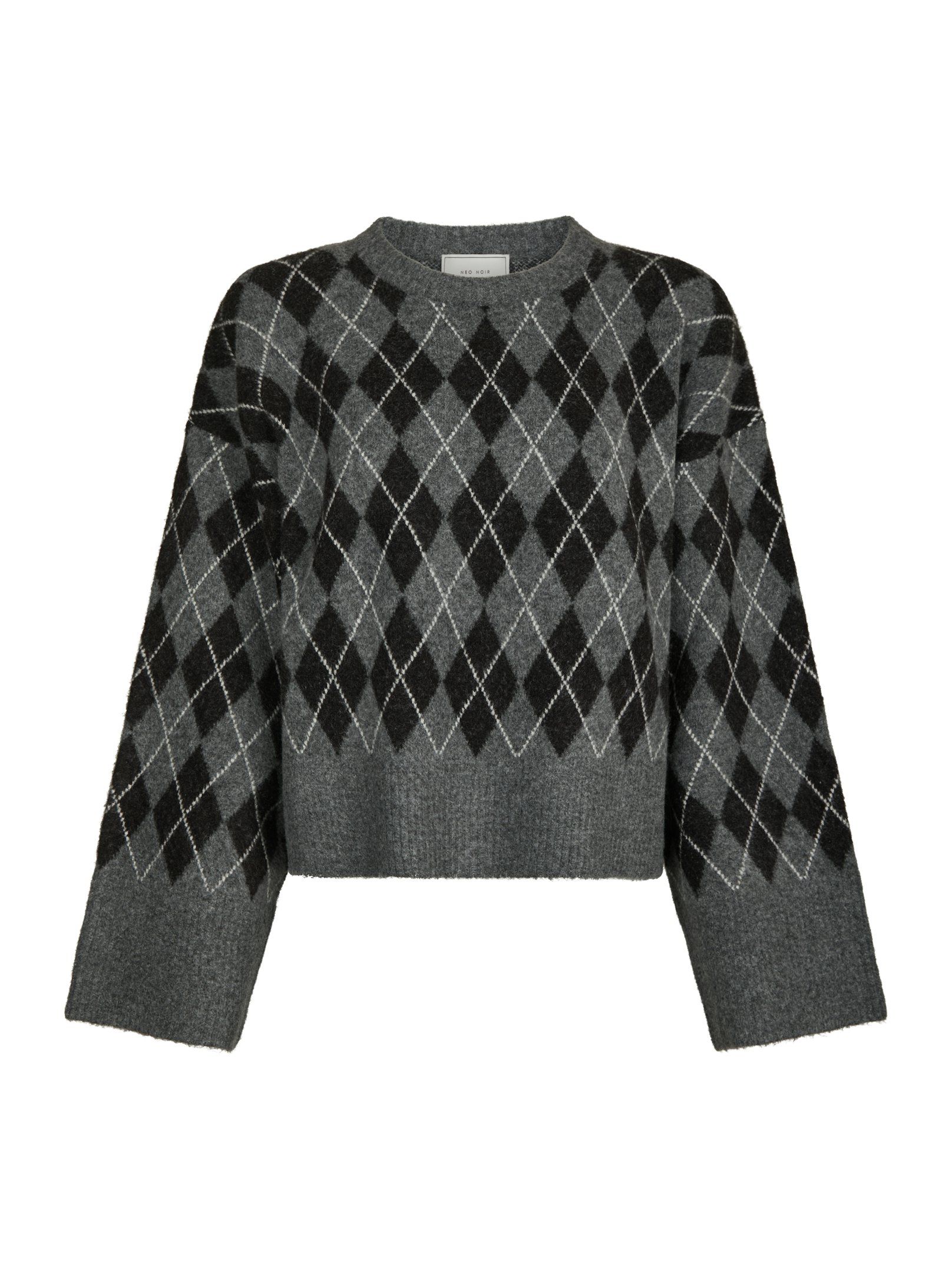 Kick Check Knit Blouse - Antracit
