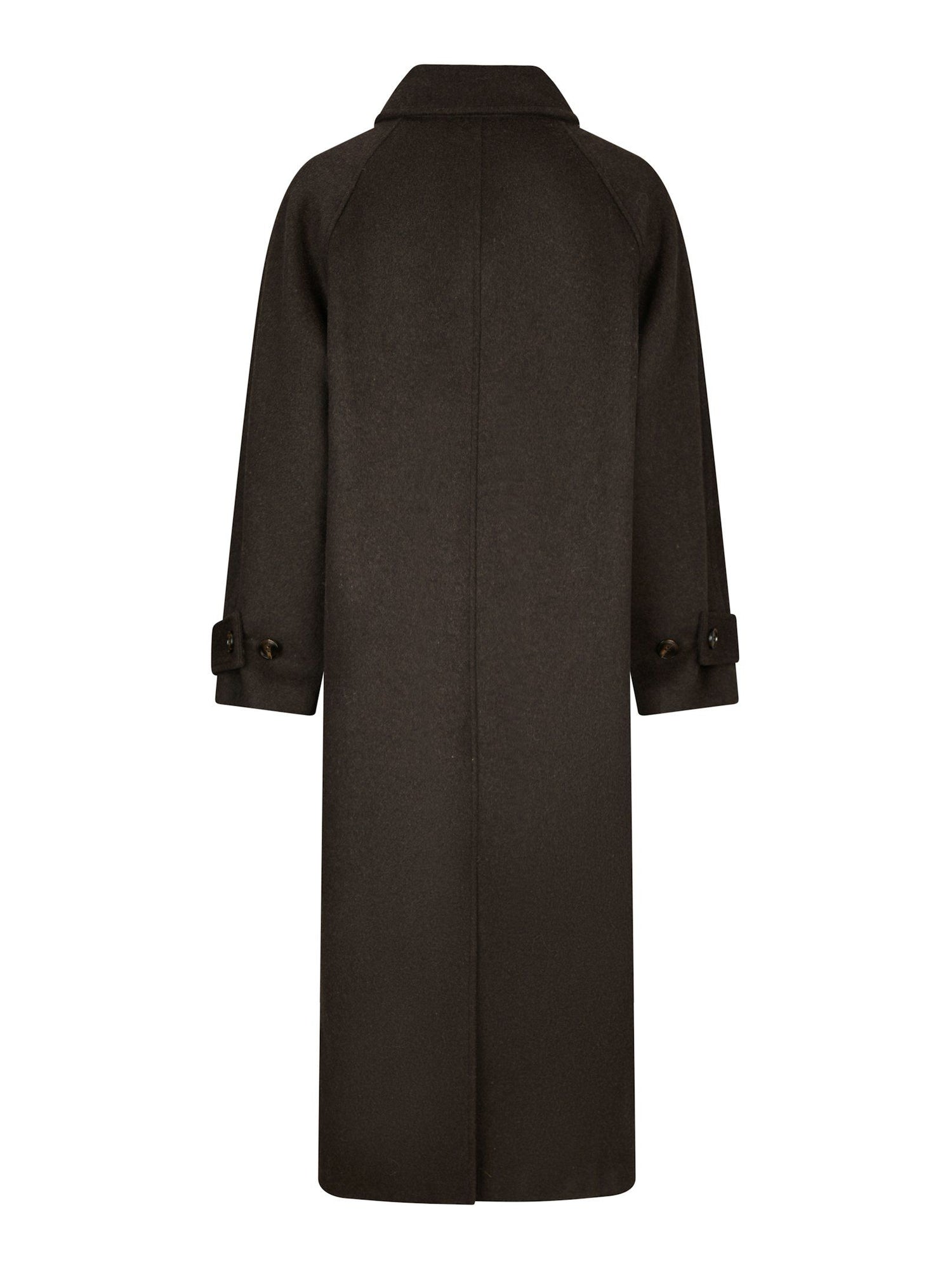 Keaton Wool Coat - Chocolate Brown