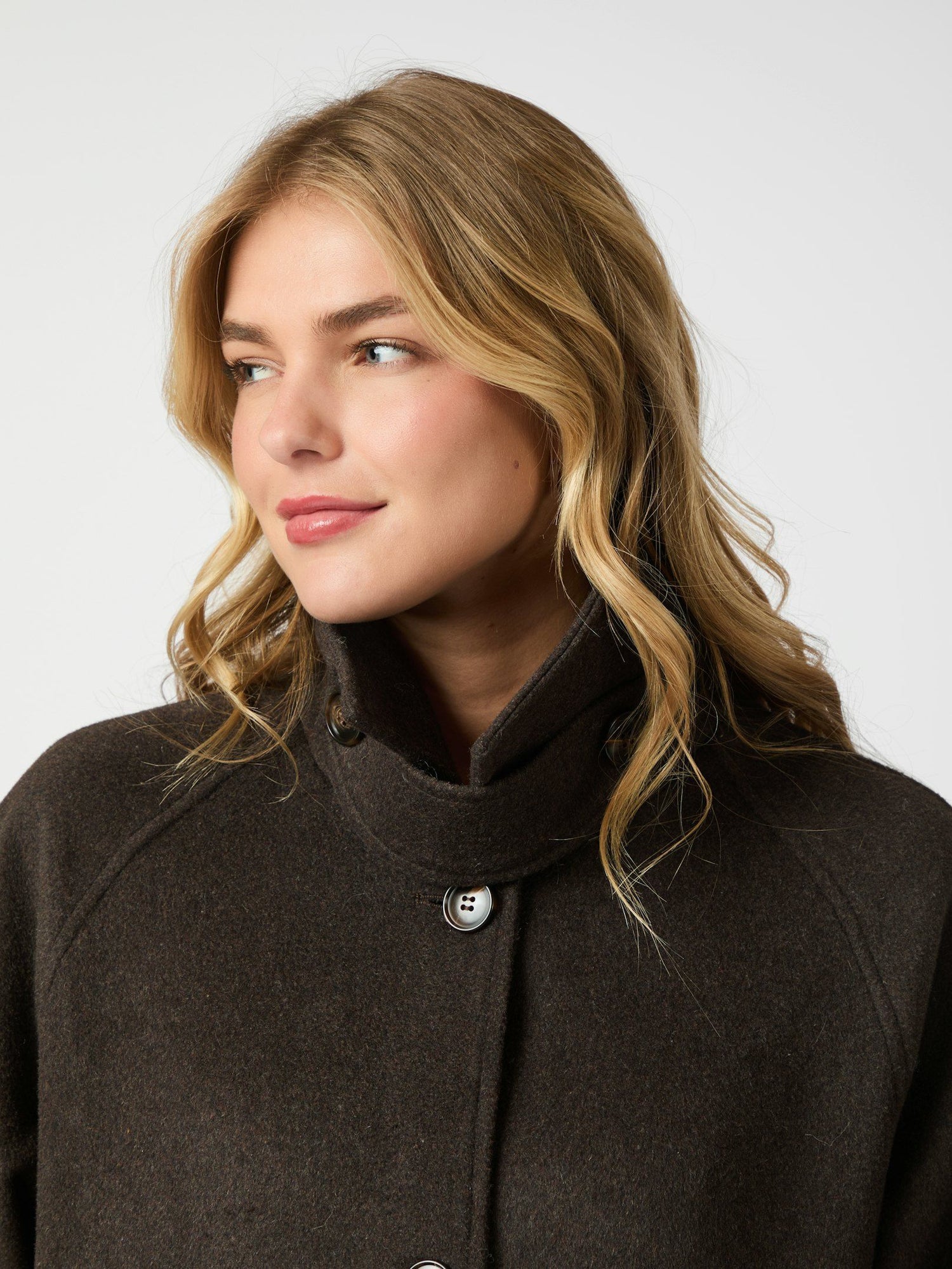 Keaton Wool Coat - Chocolate Brown