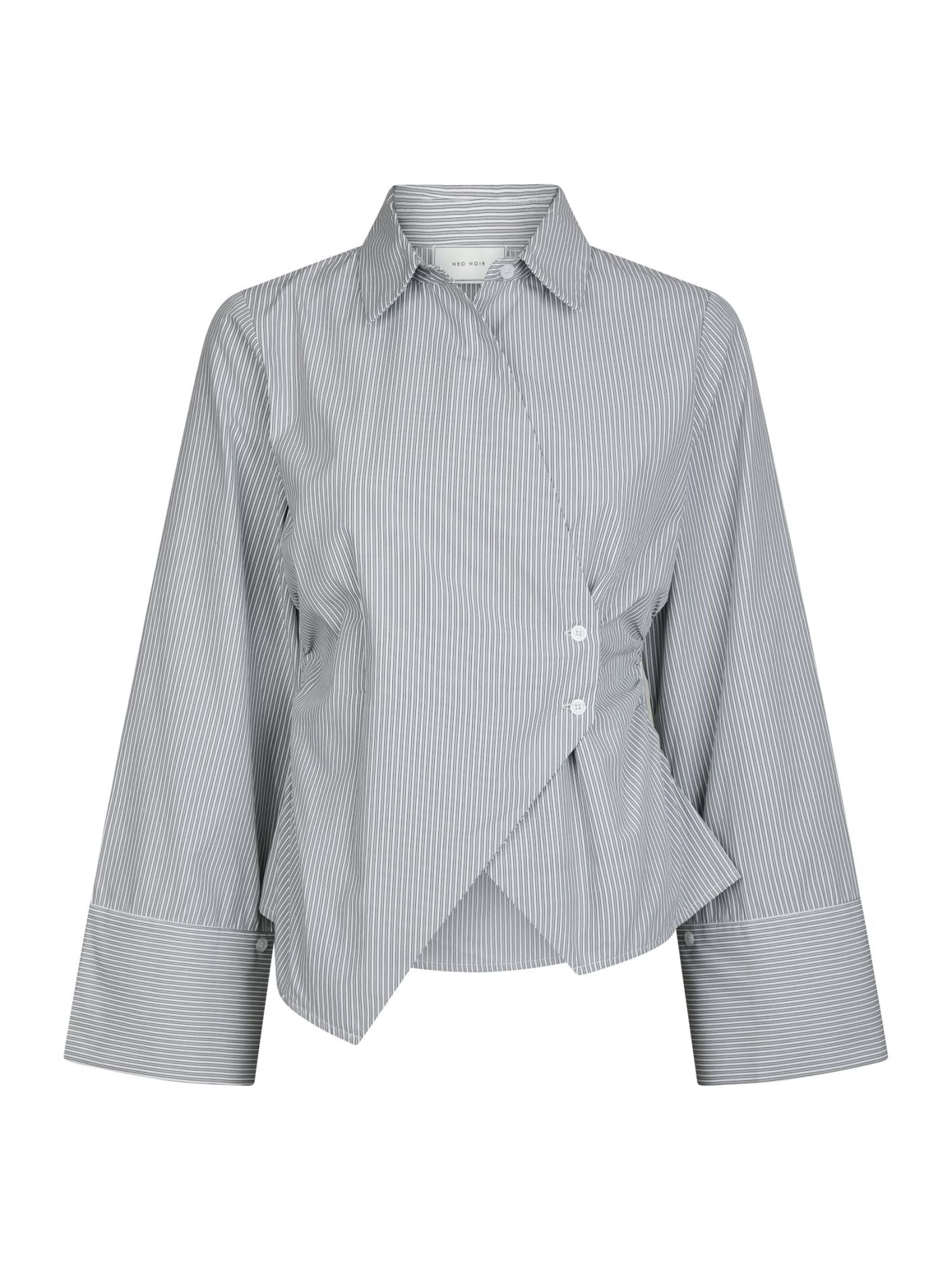 Fenli Striped Shirt - Grey