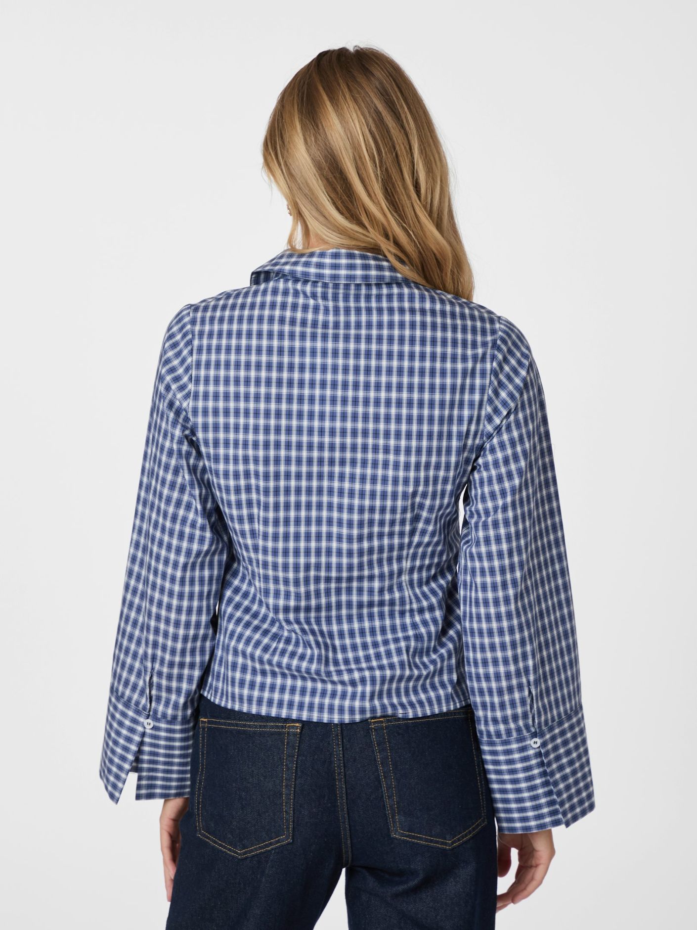 Rosa Check Shirt - Dark Blue