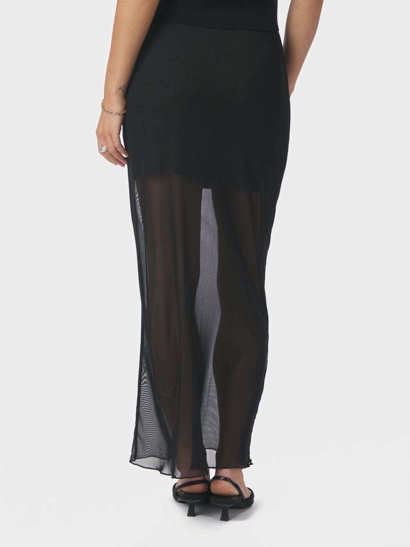 Marlise Mesh Skirt - Black