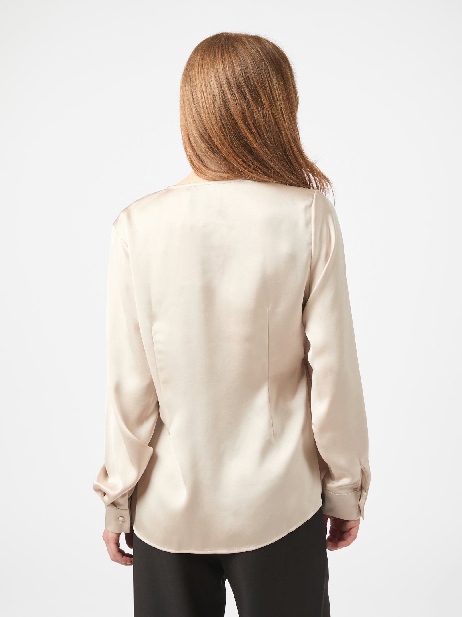 Petris Heavy Sateen Blouse - Champagne