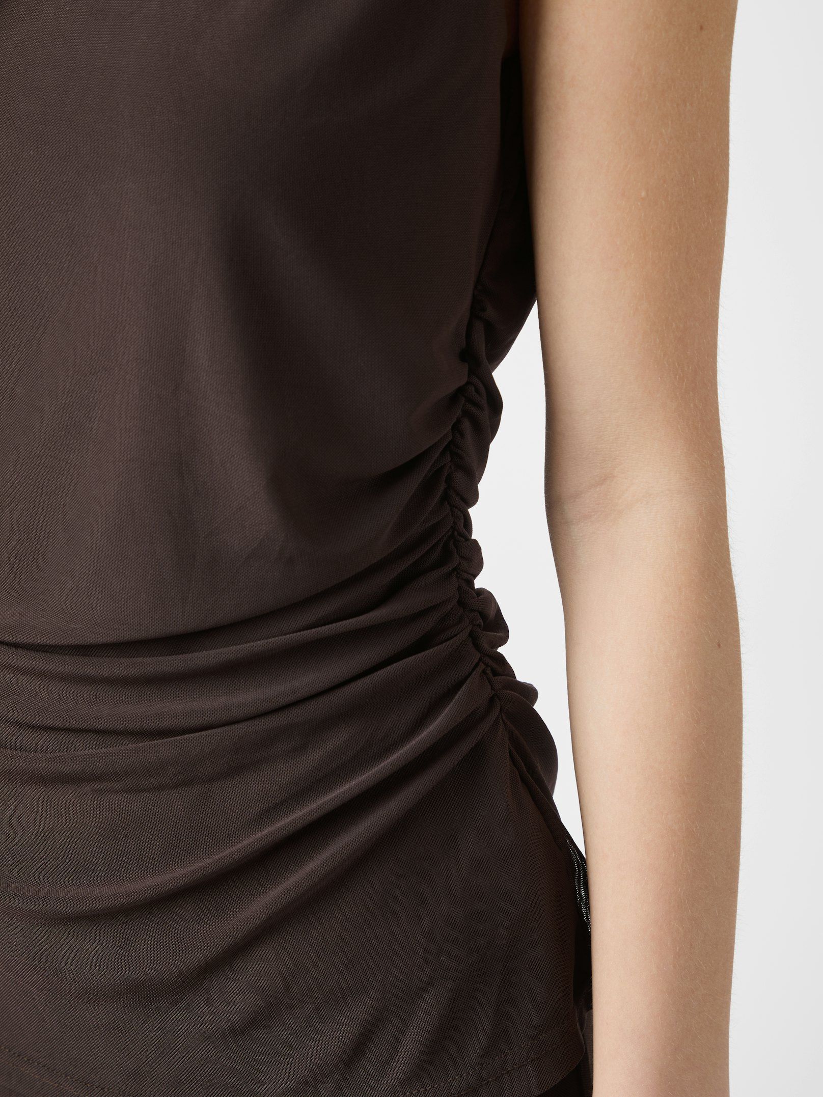 Liblana Mesh Top - Dark Brown