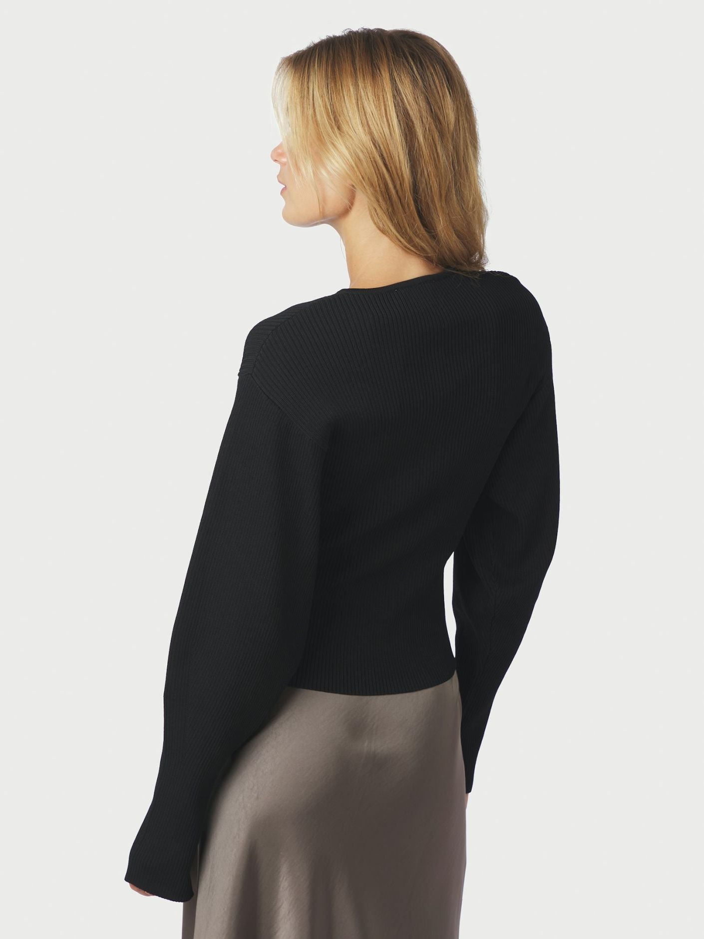 Briano Stitch Knit Cardigan - Black