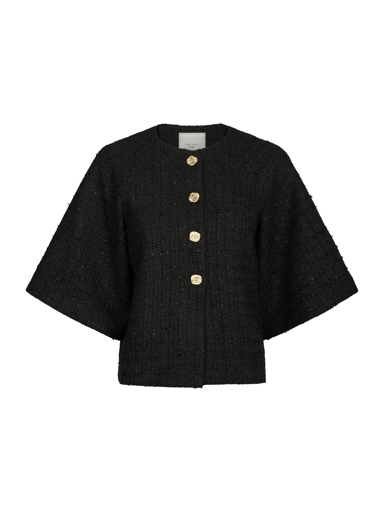 Rosella Boucle Mini Jacket - Black