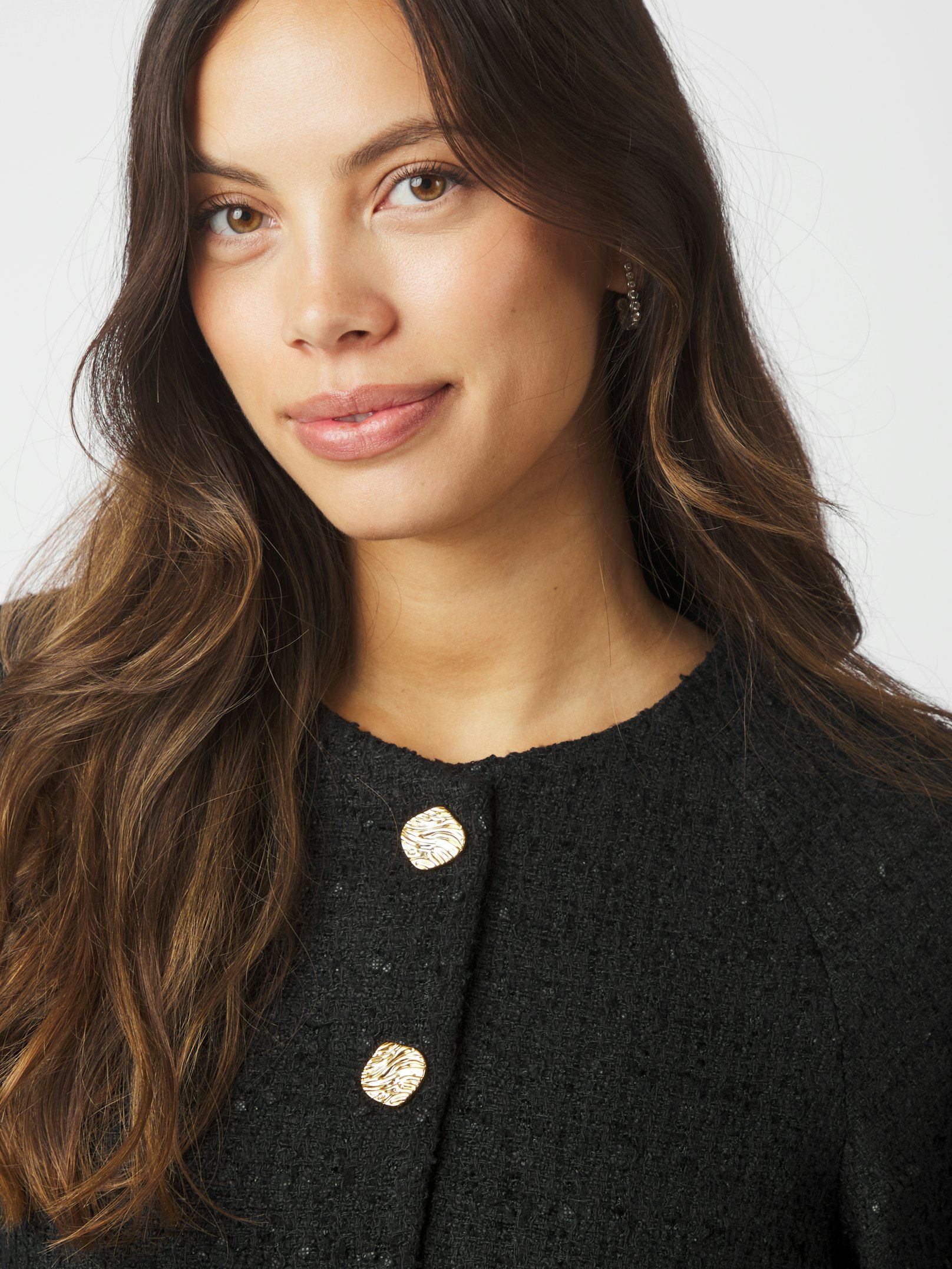 Rosella Boucle Mini Jacket - Black