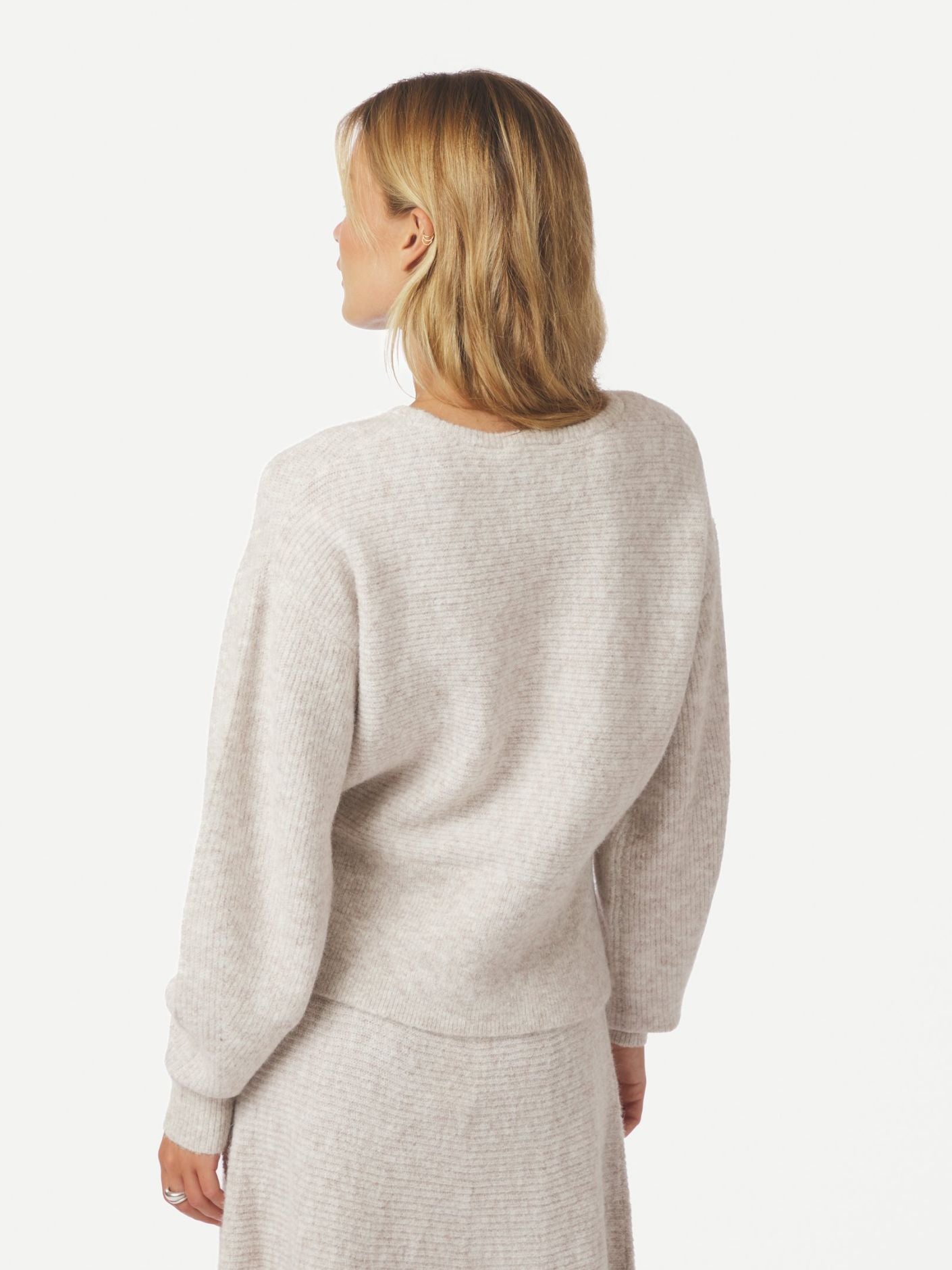 Turuna Structure Knit Blouse - Sand Melange