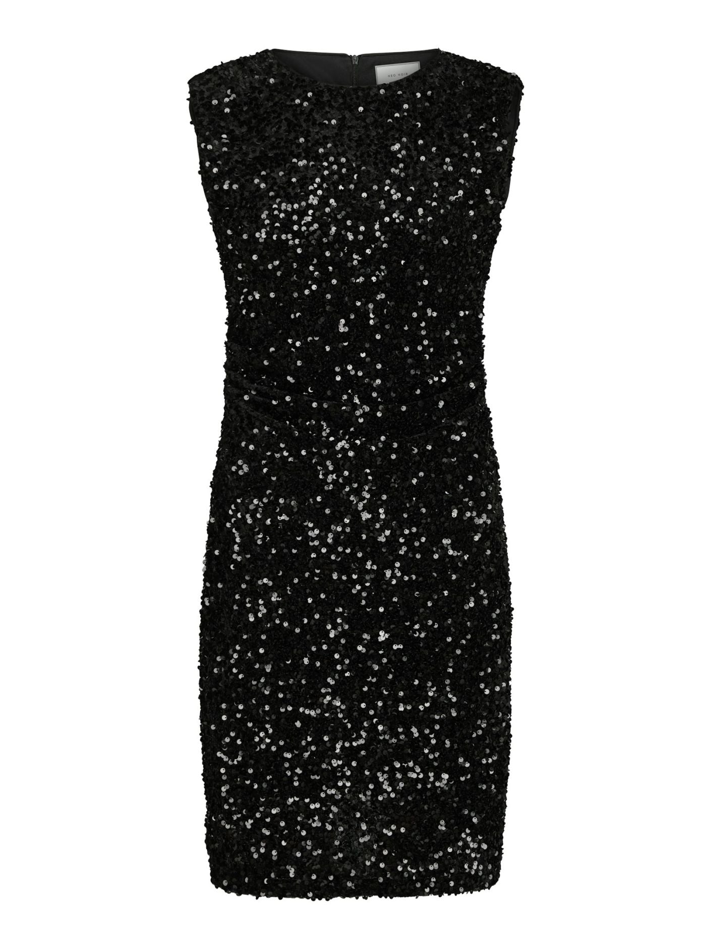 Fanya Velvet Sequins Dress - Black