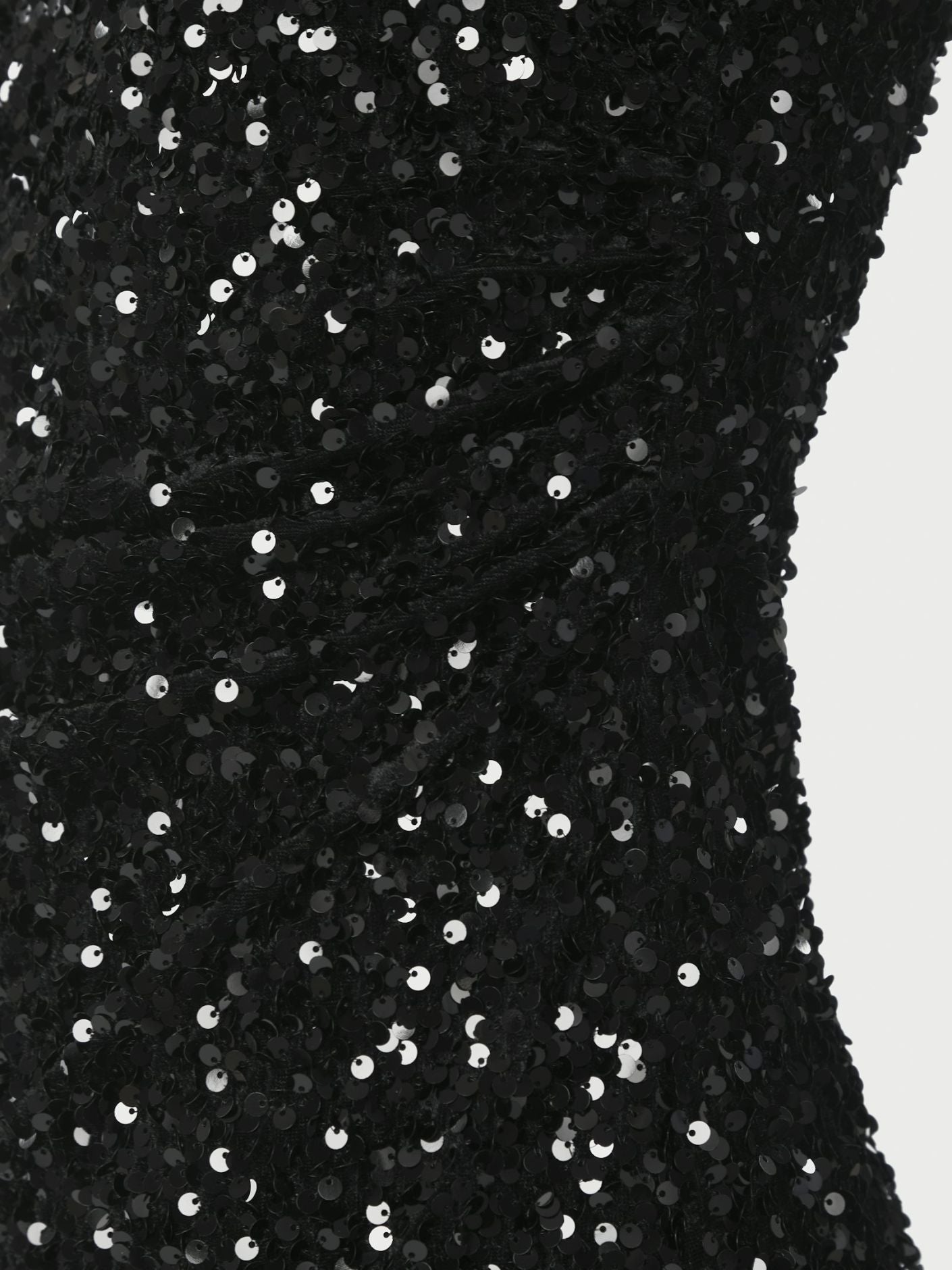 Fanya Velvet Sequins Dress - Black