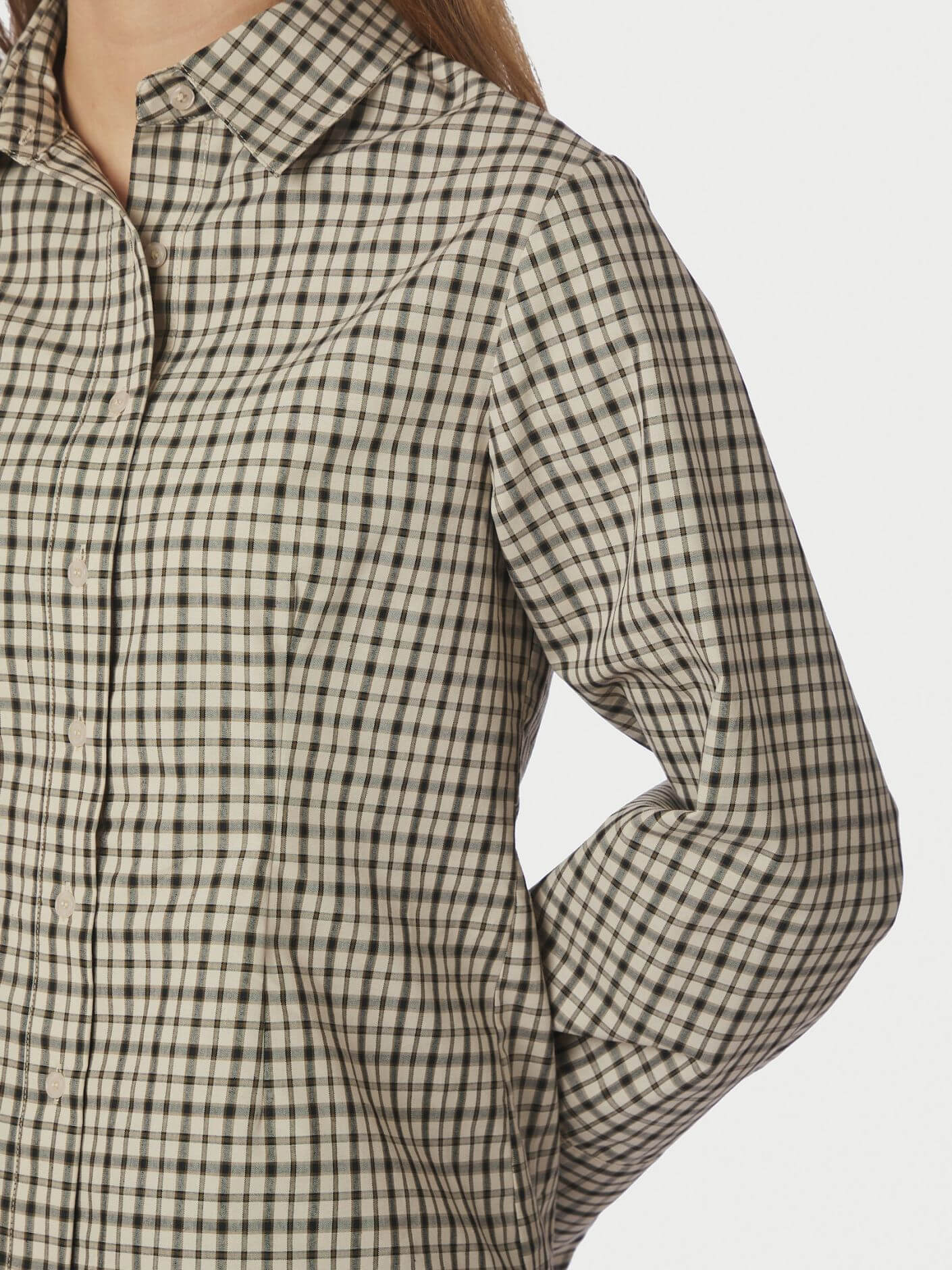 Rosa Checked Shirt - Beige