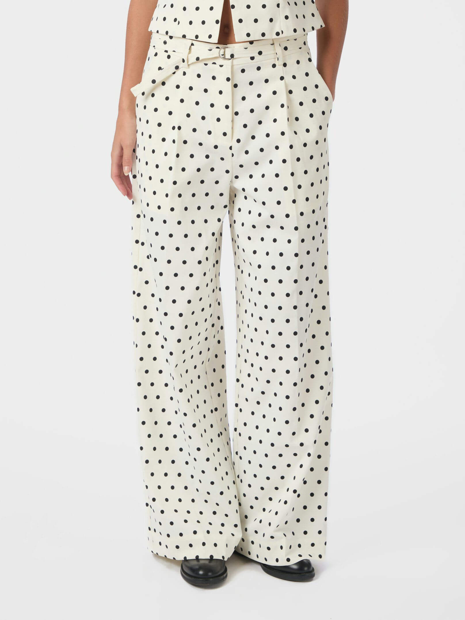 Malba Dot Pants - White