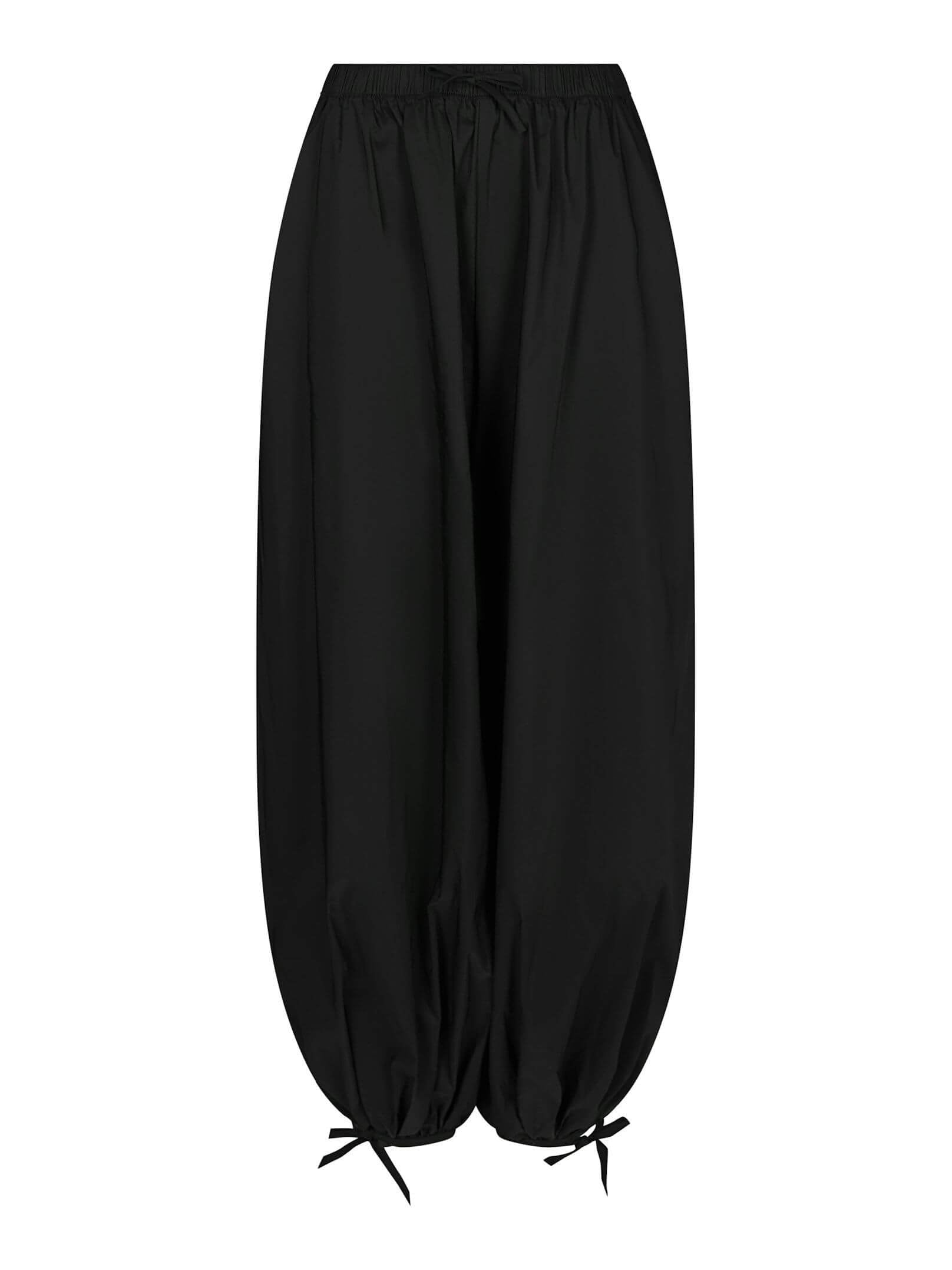 Roxane Balloon Poplin Pants - Black