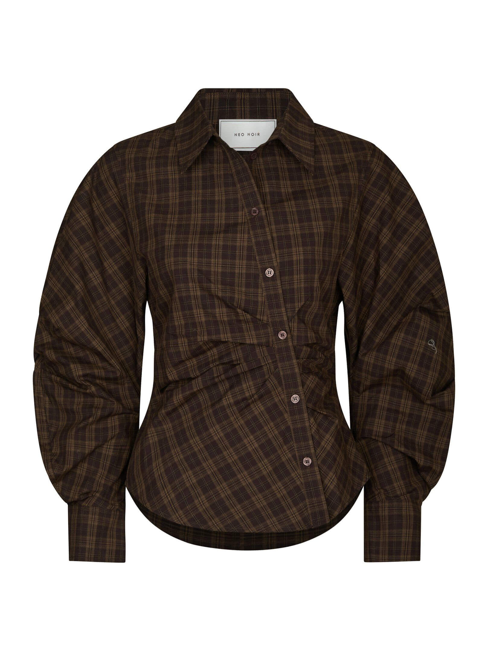 Neoella Check Shirt - Dark Brown