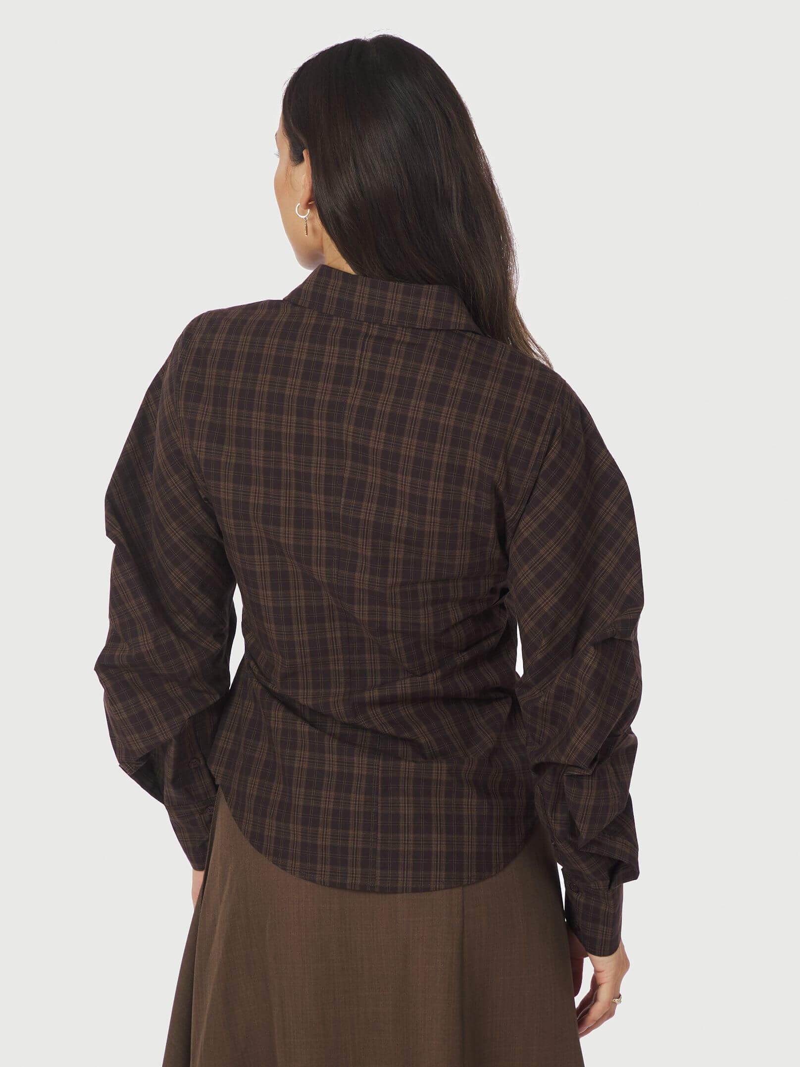 Neoella Check Shirt - Dark Brown