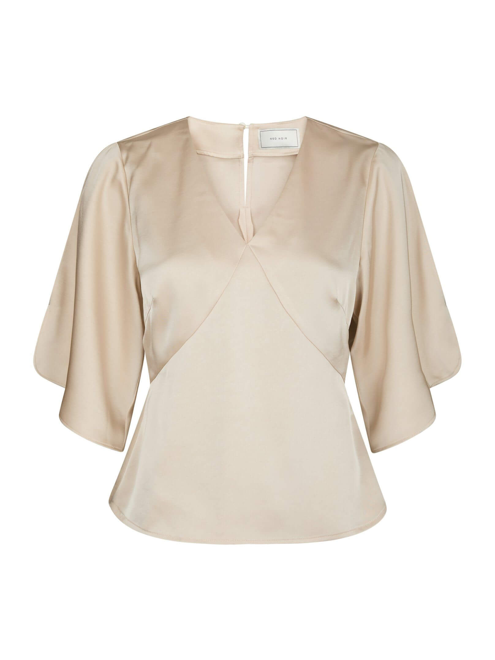 Remana Heavy Sateen Blouse - Champagne