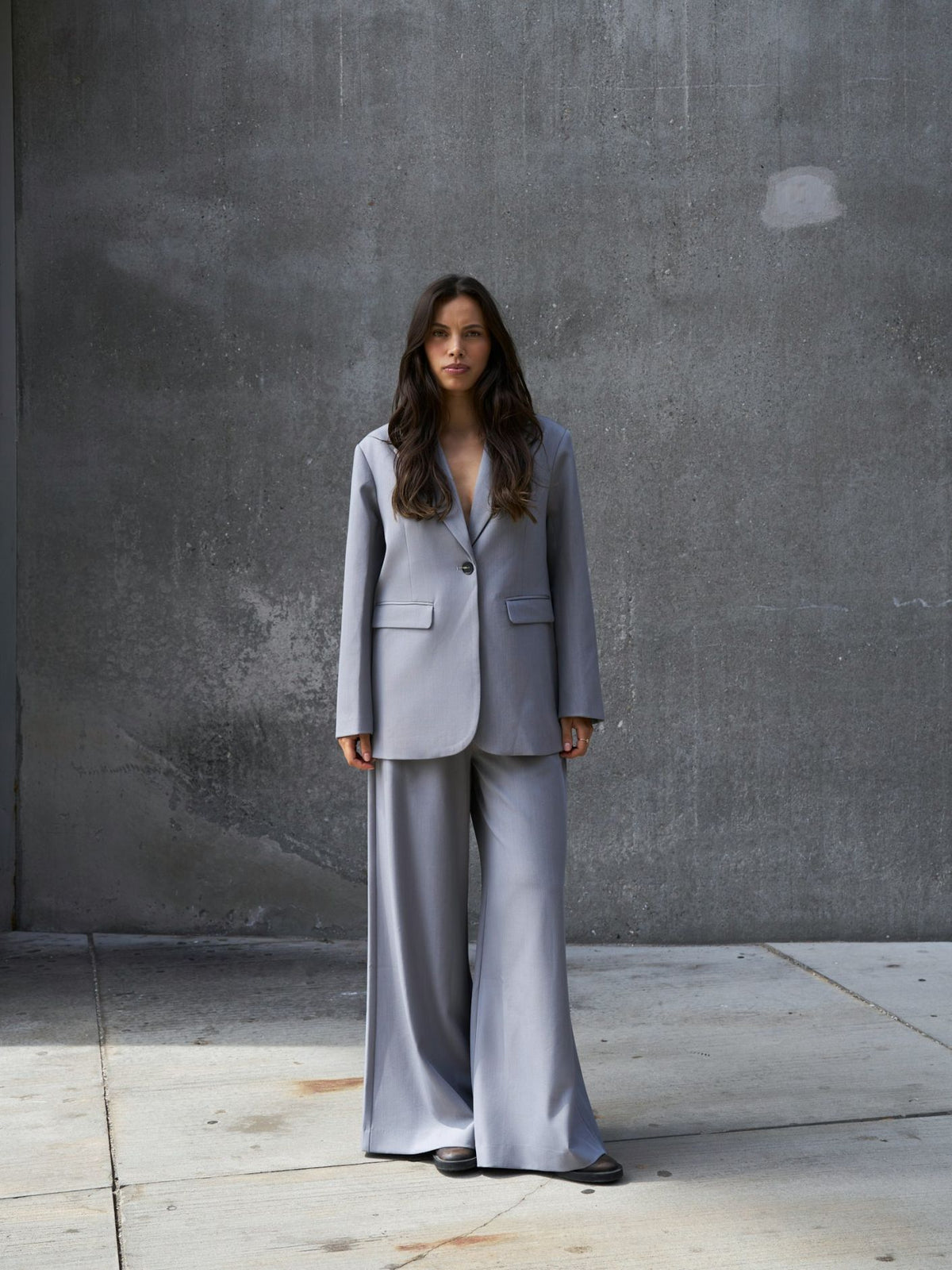 Aarielle Structure Blazer - Grey Melange