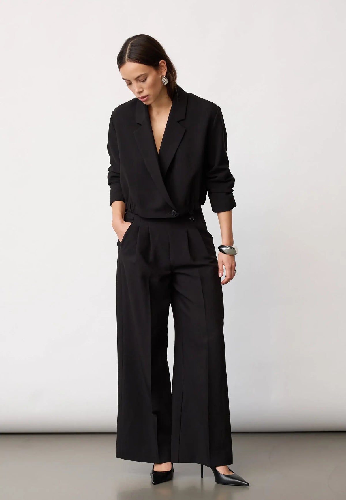 AcileCC Pleat Pant - Black