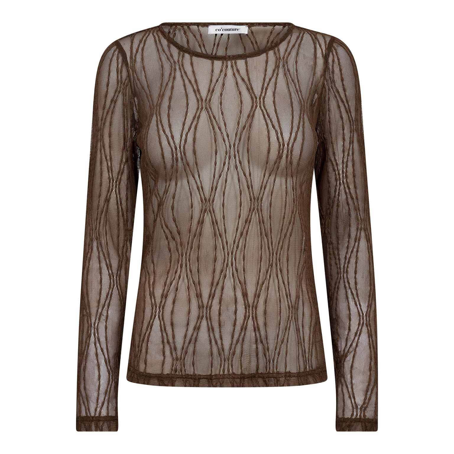 MarcyCC Mesh O-blouse - Mocca