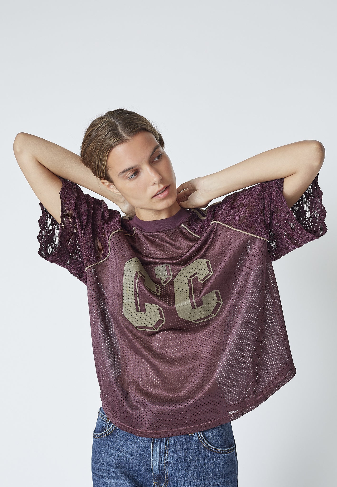TreyCC Lace Tee - Walnut
